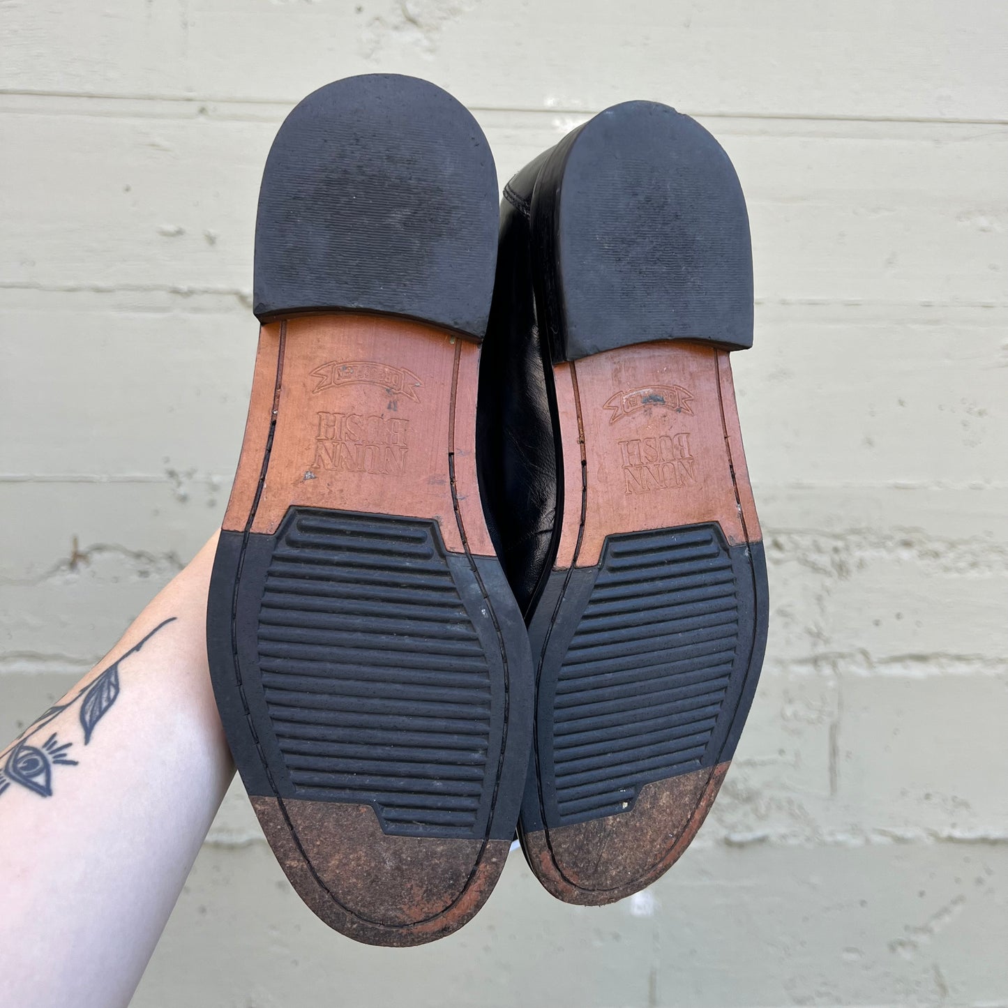 Vintage Nunn Bush Leather Dress Flex Kiltie Tassel Loafers - Size 8.5M - Black