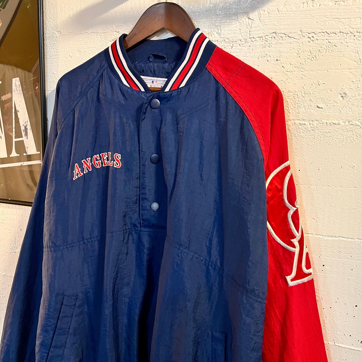 Vintage 90's Anaheim Angels 2-Tone Starter Jacket - Size Large - Red/Blue/White