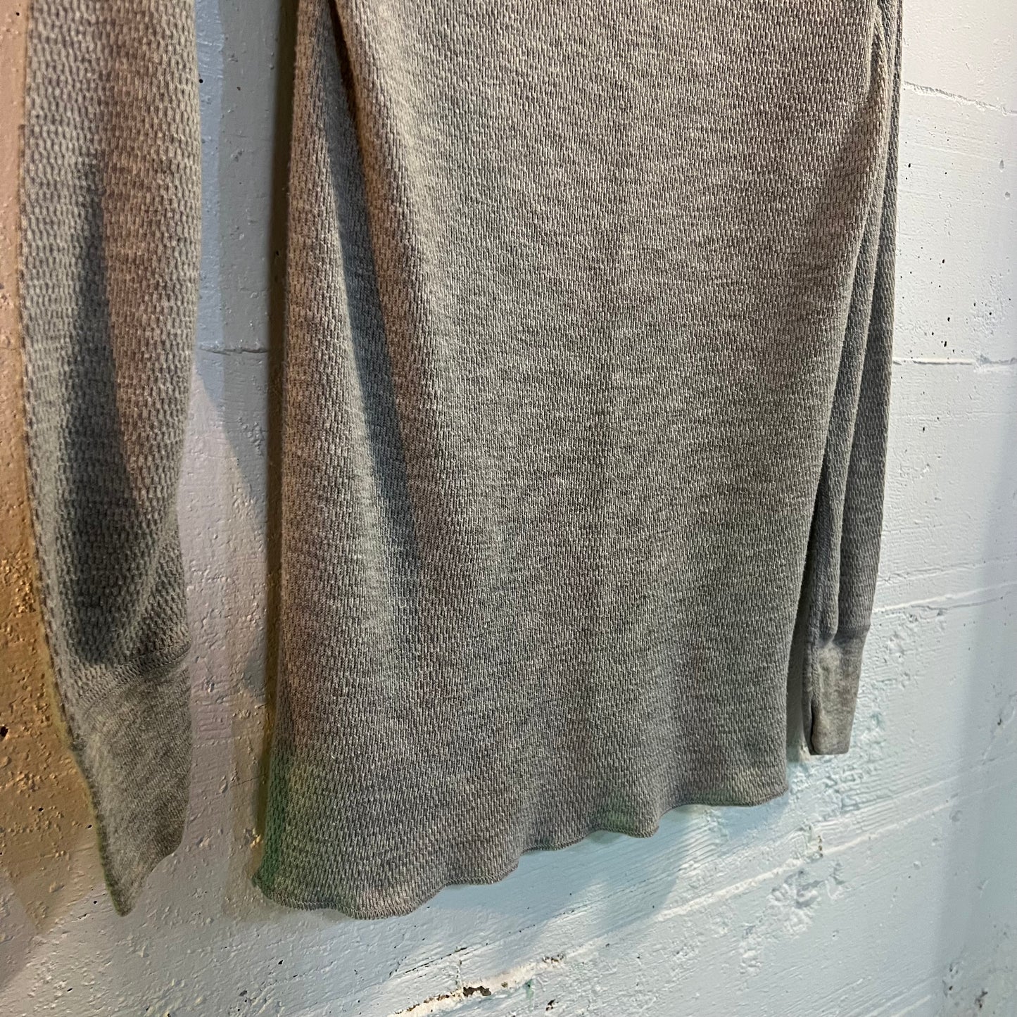 Vintage 80's St. Johns Bay Long Sleeve Thermal Shirt - Size Large - Made In USA - Grey
