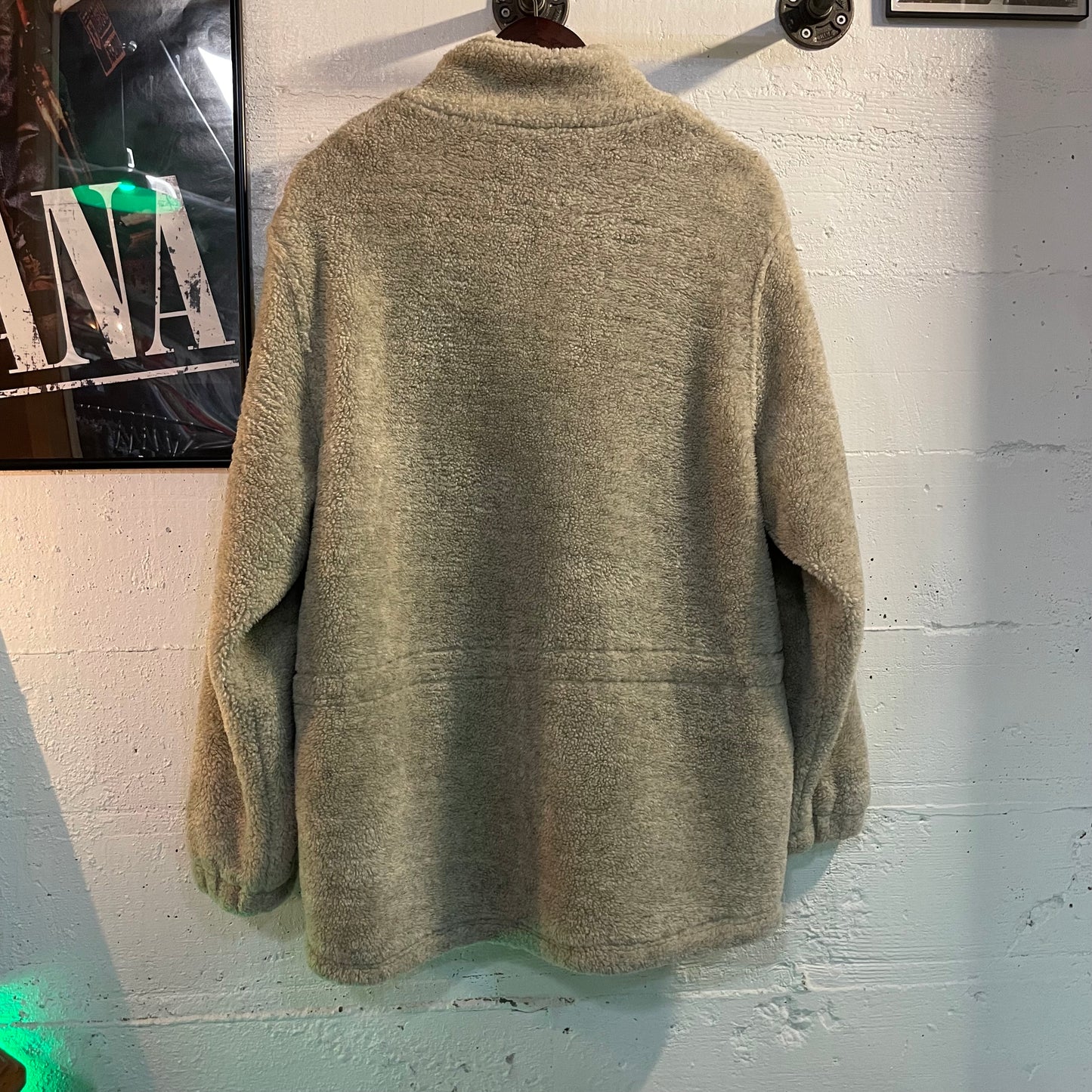 Vintage Pacific Trail Deep Pile Fleece Zip-Up Jacket - Size Medium - Beige