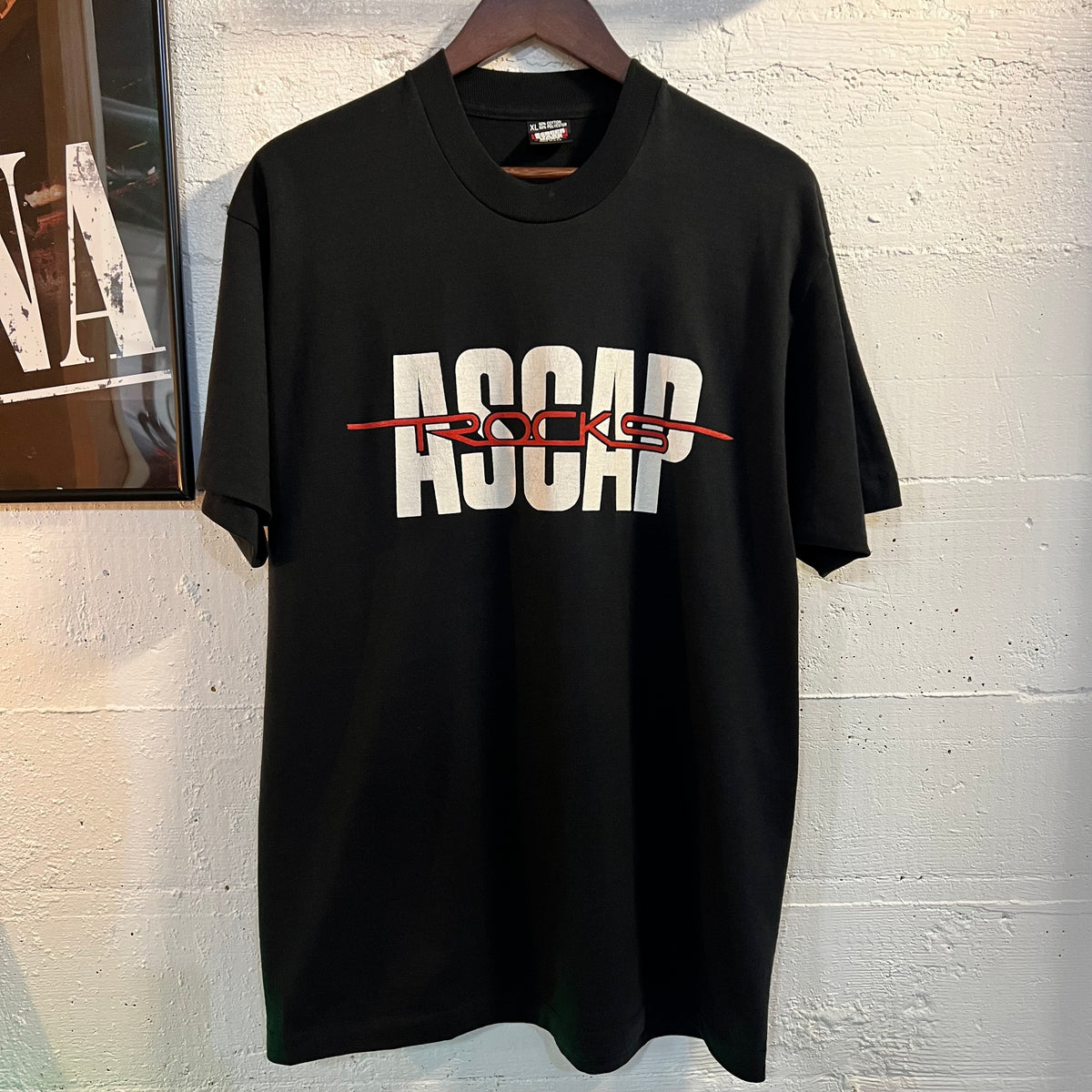 Vintage 90’s ASCAP Rocks Single Stitch T-Shirt - Size XL - Made In USA - Black/White/Red