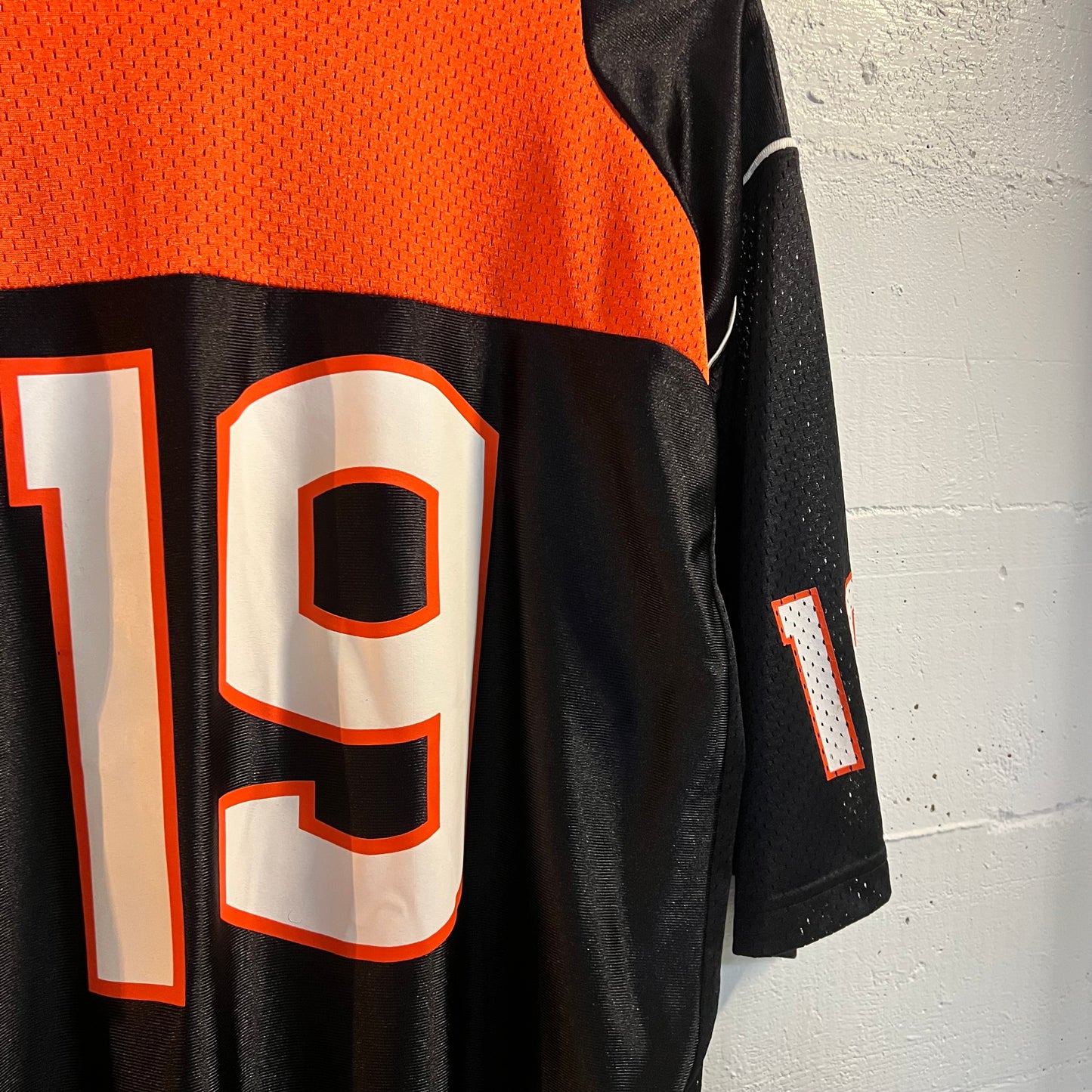 Vintage Y2K Nike Oregon State University ‘#19’ Mesh Football Jersey - Size Large - Black/Orange/White