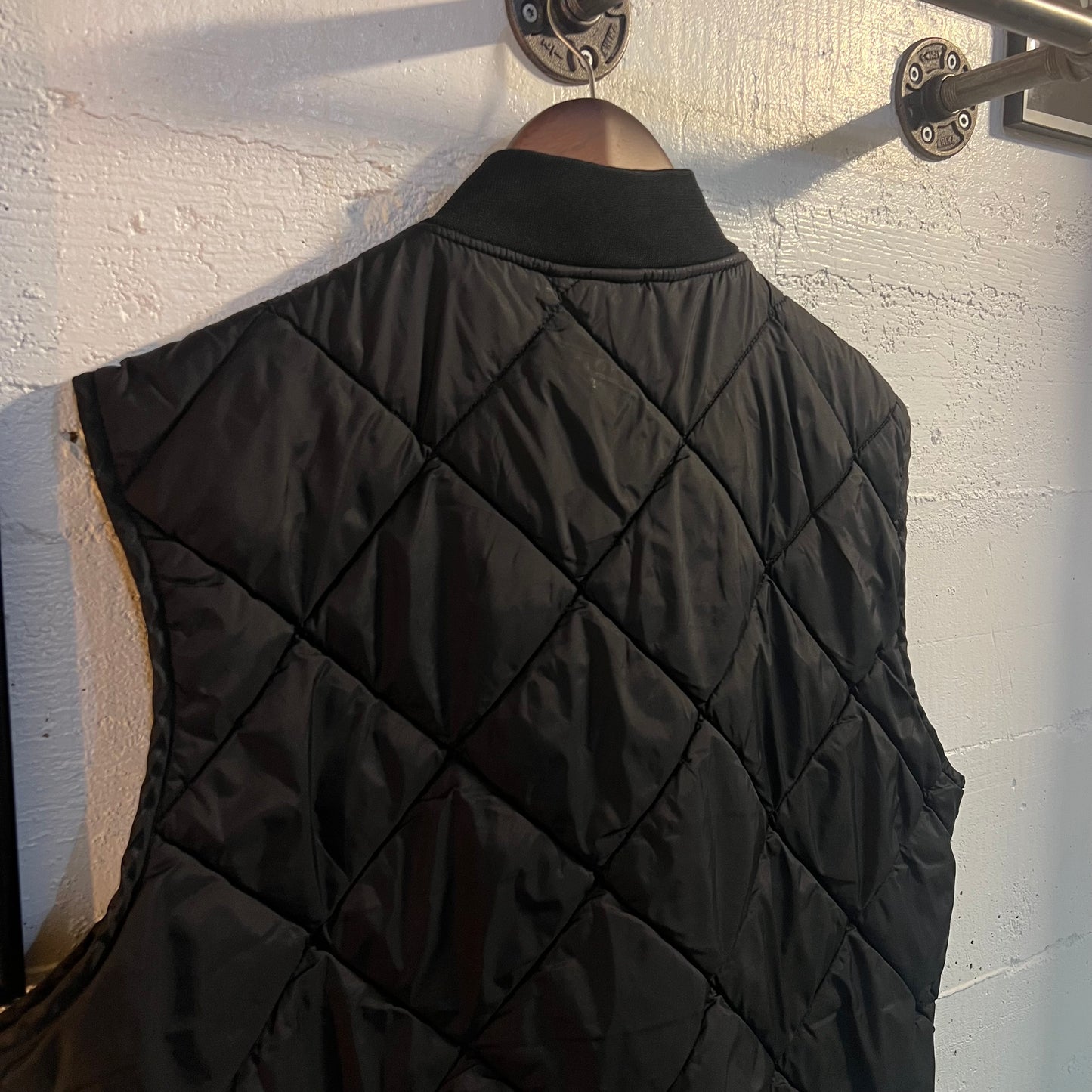 Dickies Quilted Nylon Bomber Workwear Vest - Size Large - Black