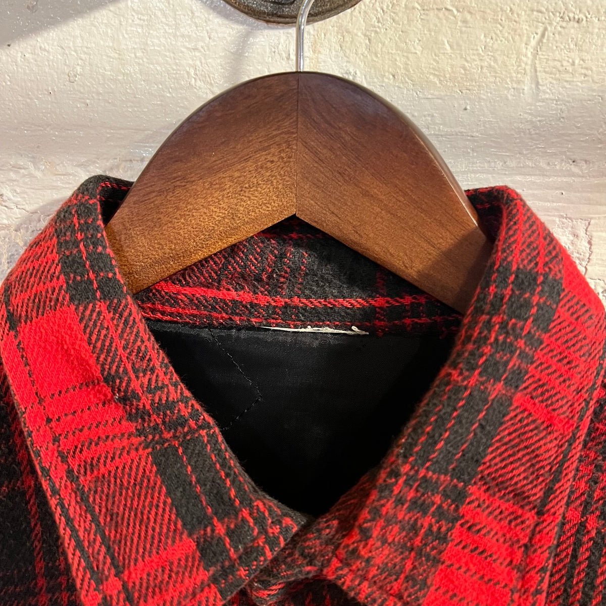 Vintage Plaid Quilted Plaid Flannel Overshirt - Size Large - Red/Black