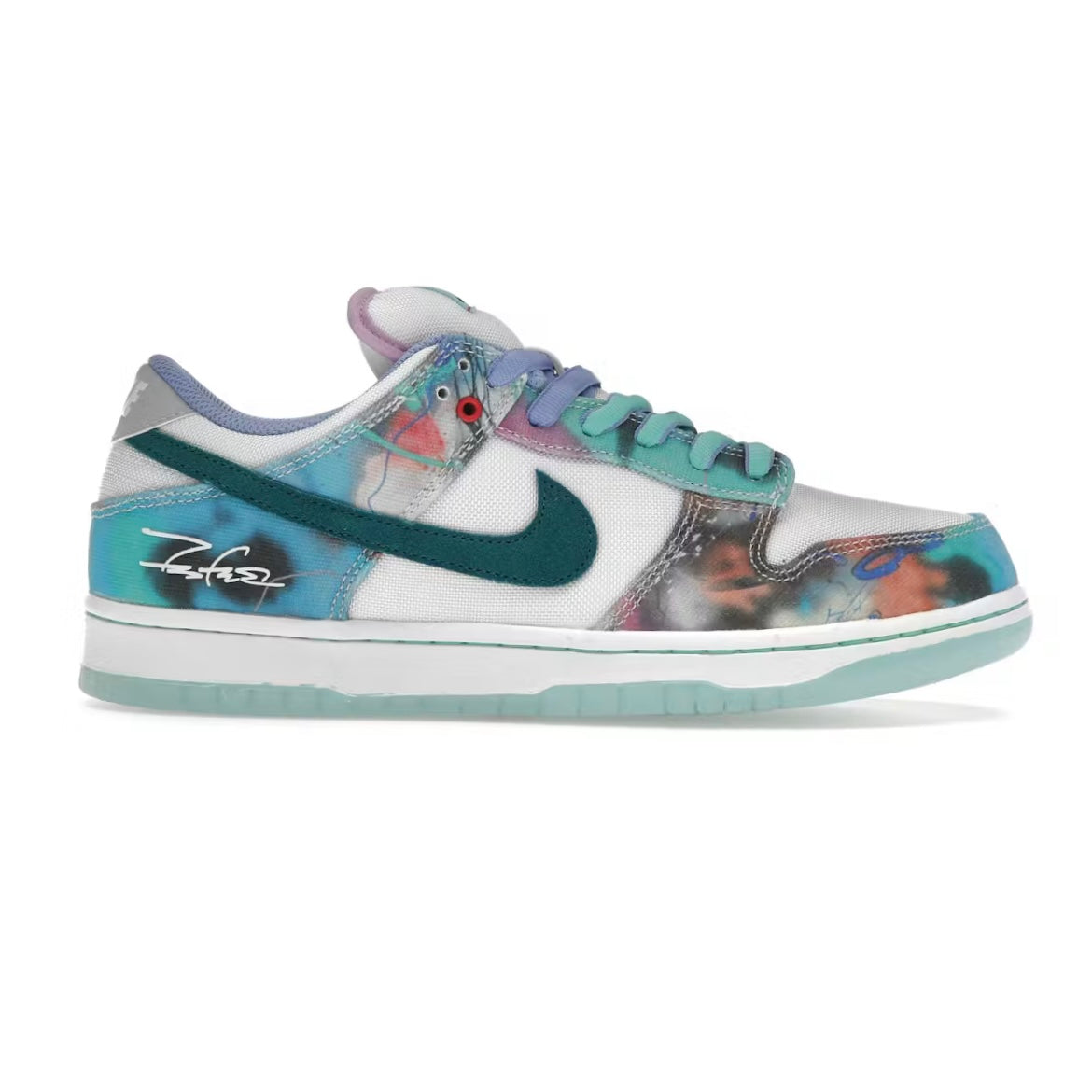 *New* Nike x Futura Laboratories SB Dunk Low - Size 9.5M - Bleach Aqua/Geode Teal/White - HF6061-400