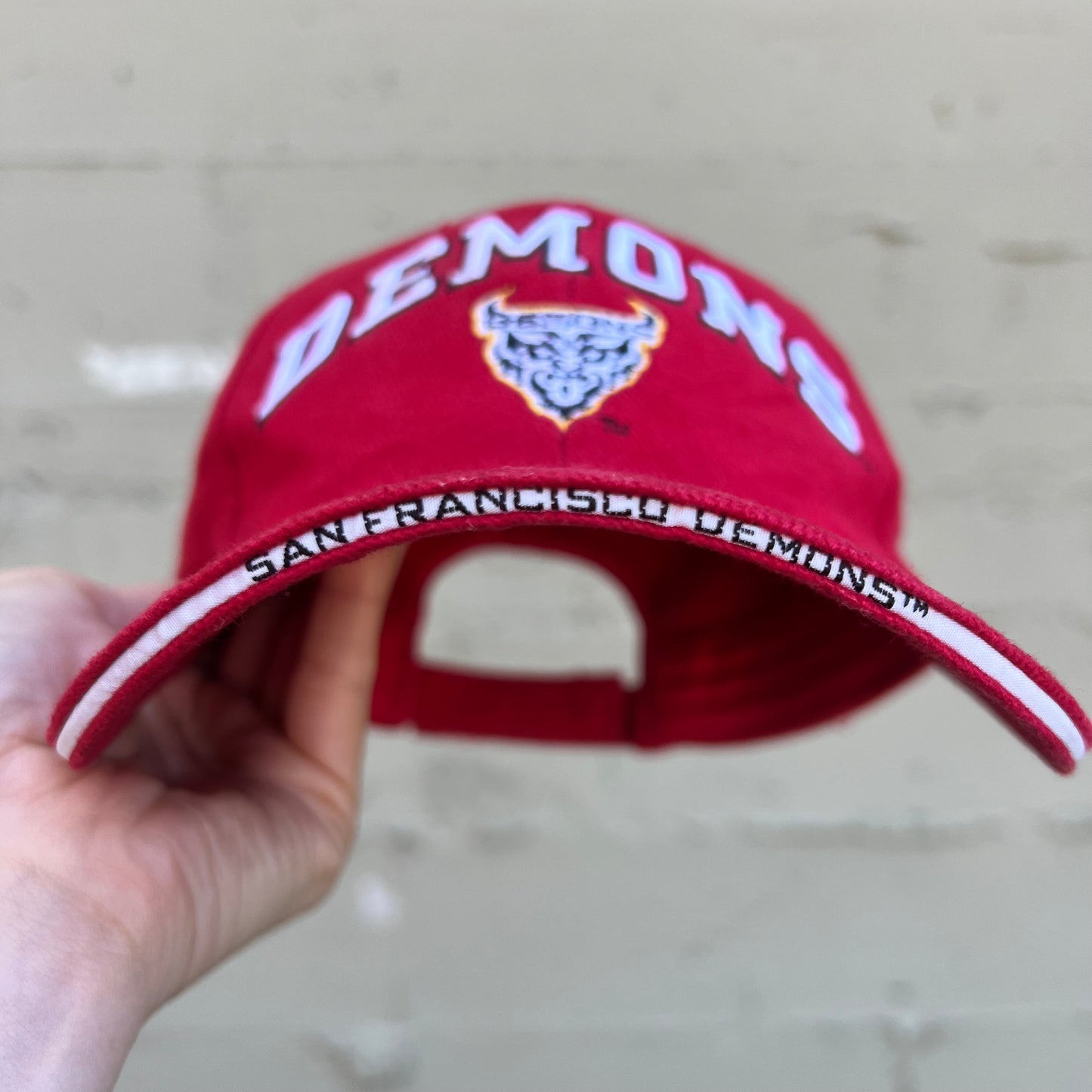 Vintage Embroidered San Francisco Demons Dead Stock Baseball Hat - One Size Fits All - Red