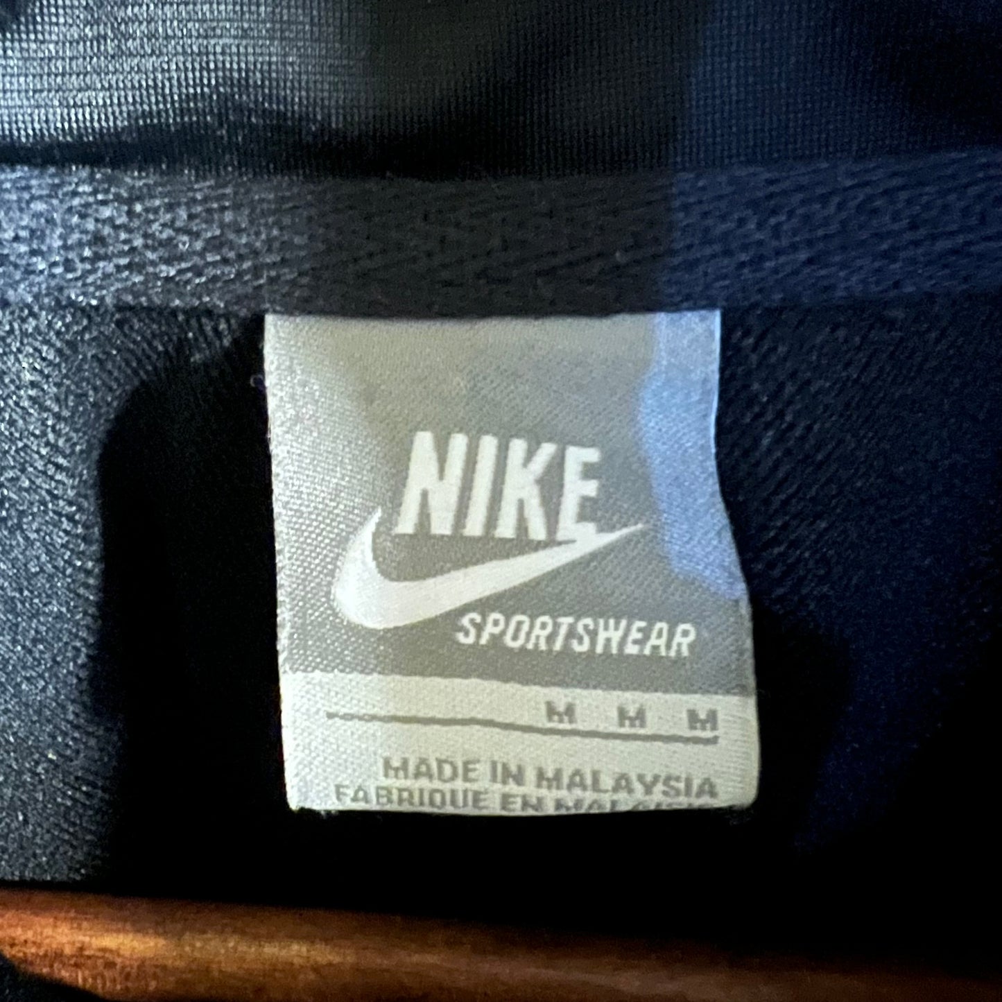Vintage 2000's Nike Embroidered Sleeve Piping Track Jacket - Size Medium - Black/White