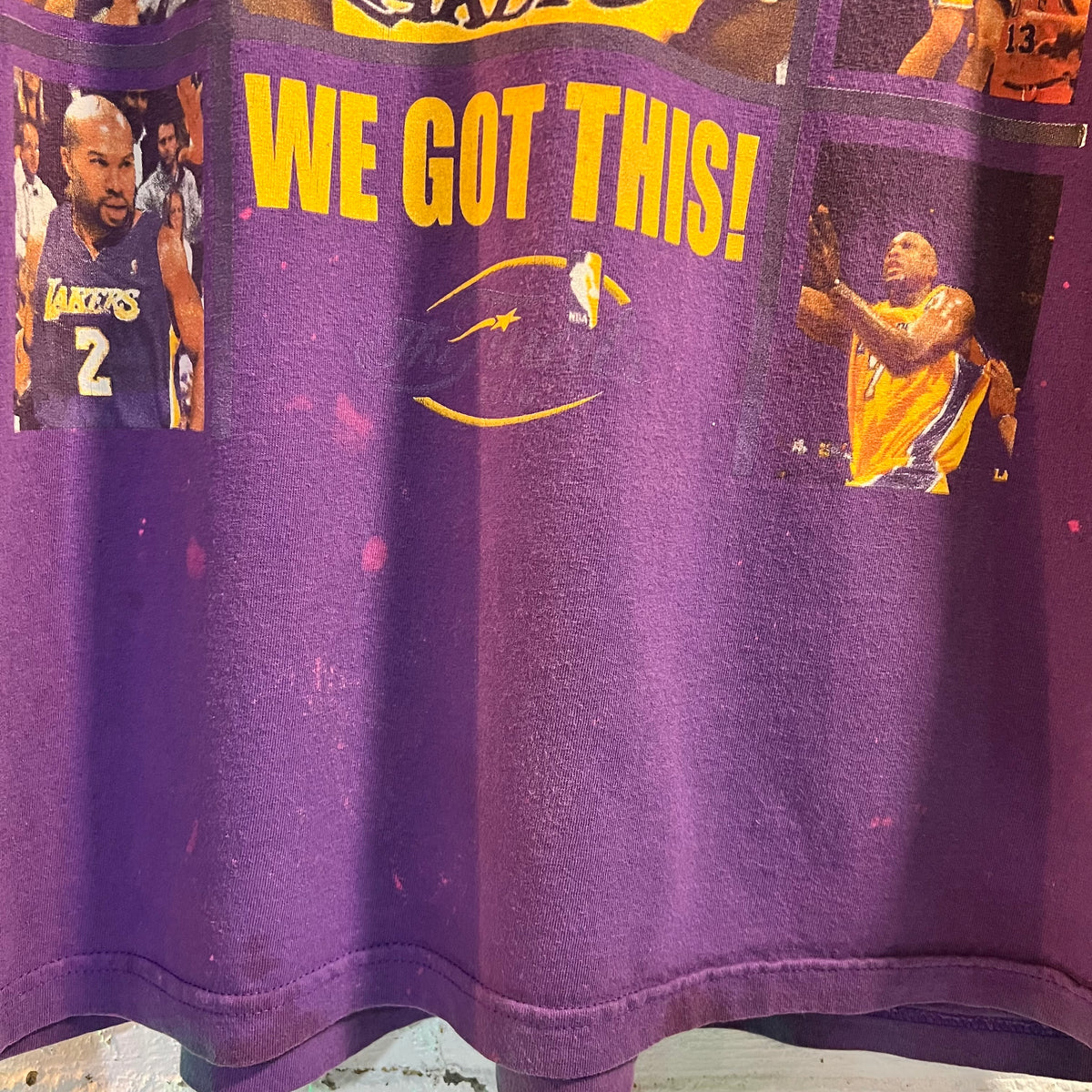 Vintage 2000's Kobe Bryant Los Angeles Lakers '2010' NBA Finals Rap Style T-Shirt - Size XXL - Purple/Gold