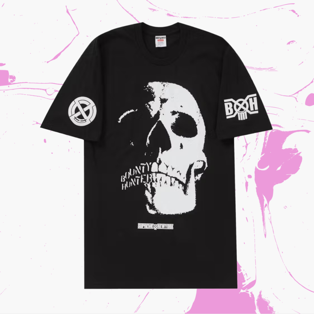 *New* Supreme x Bounty Hunter 'Skulls' T-Shirt (FW23) - Size Large - Made In USA - Black