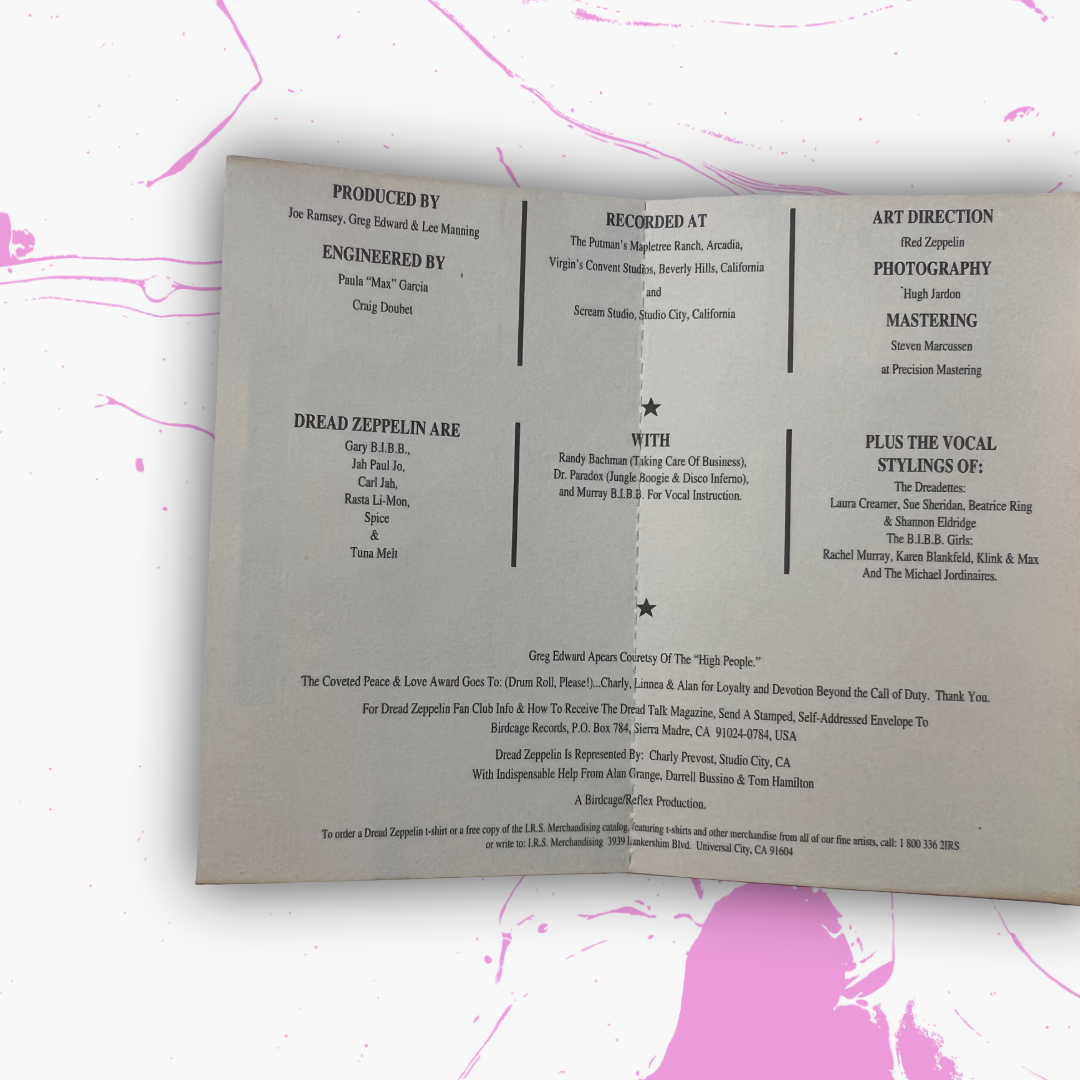 Vintage 1992 Dread Zeppelin 'It's Not Unusual' Cassette Tape