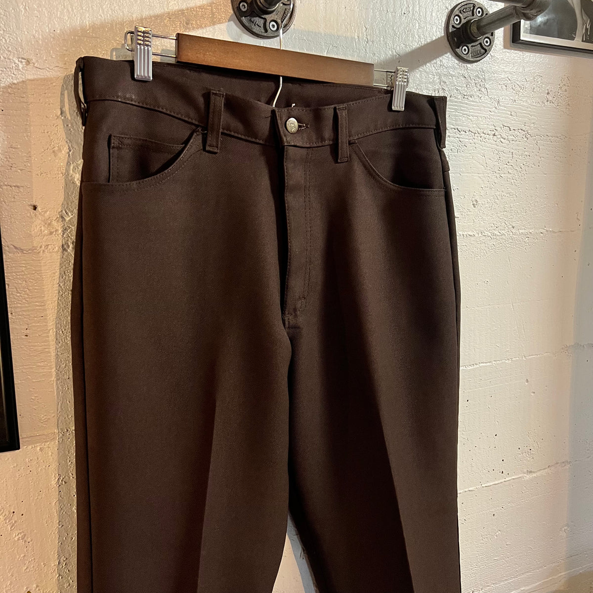Vintage 90's Lee Western Cut Pleated Pants - Size 32" x 28" - Made In USA - Brown