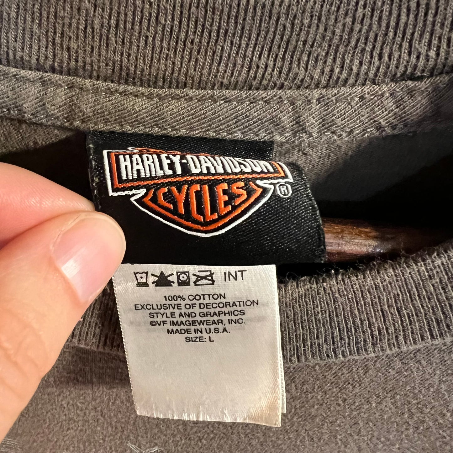 Y2K Harley Davidson Orlando, Florida Chrome T-Shirt - Size Large - Made In USA - Grey/Multicolor