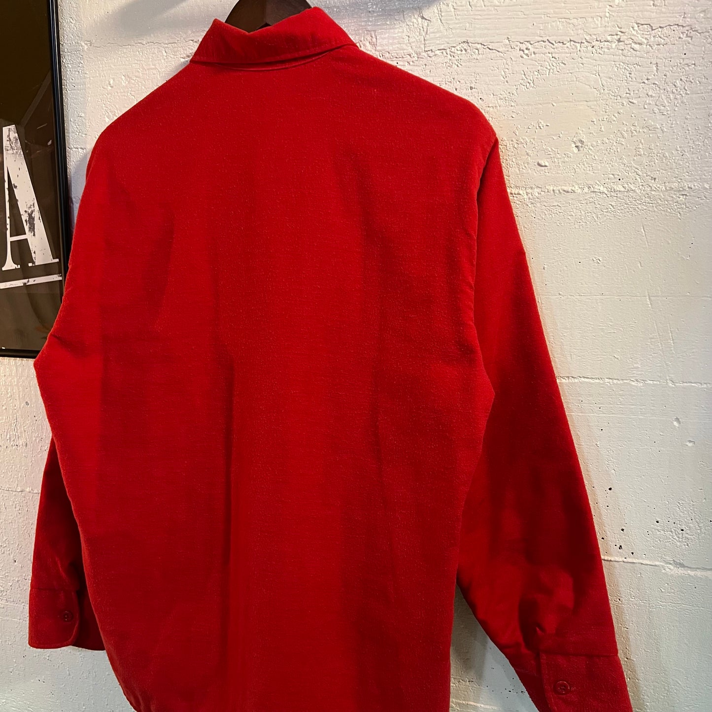 True Vintage 60's/70's Sears Fieldmaster Quilt Lined Flannel Shirt - Size Medium (15-15.5) - Red