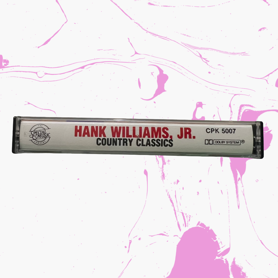 Vintage 1987 Hank Williams Jr. 'Country Classics' Cassette Tape