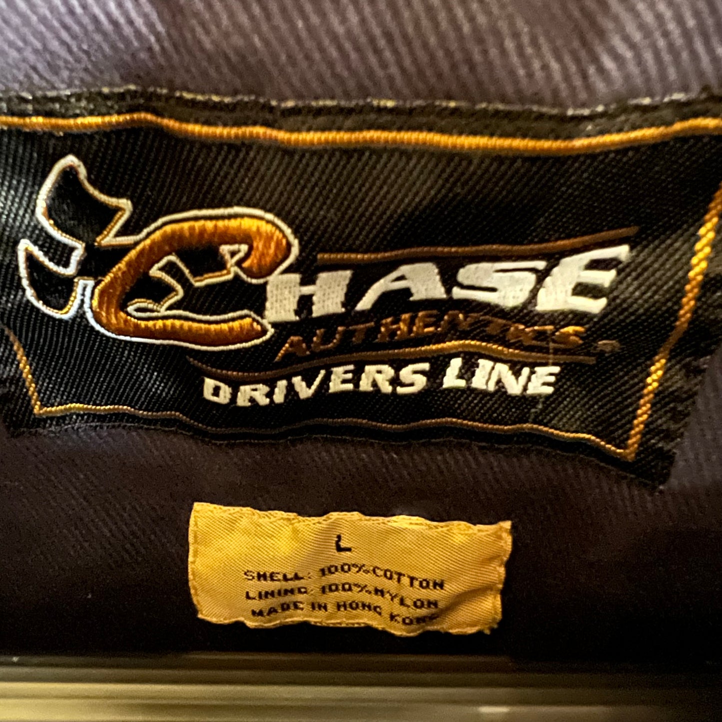 Vintage Chase Authentics Nascar Napa Racing 'Michael Waltrip' Embroidered Jacket - Size Large - Navy/Gold