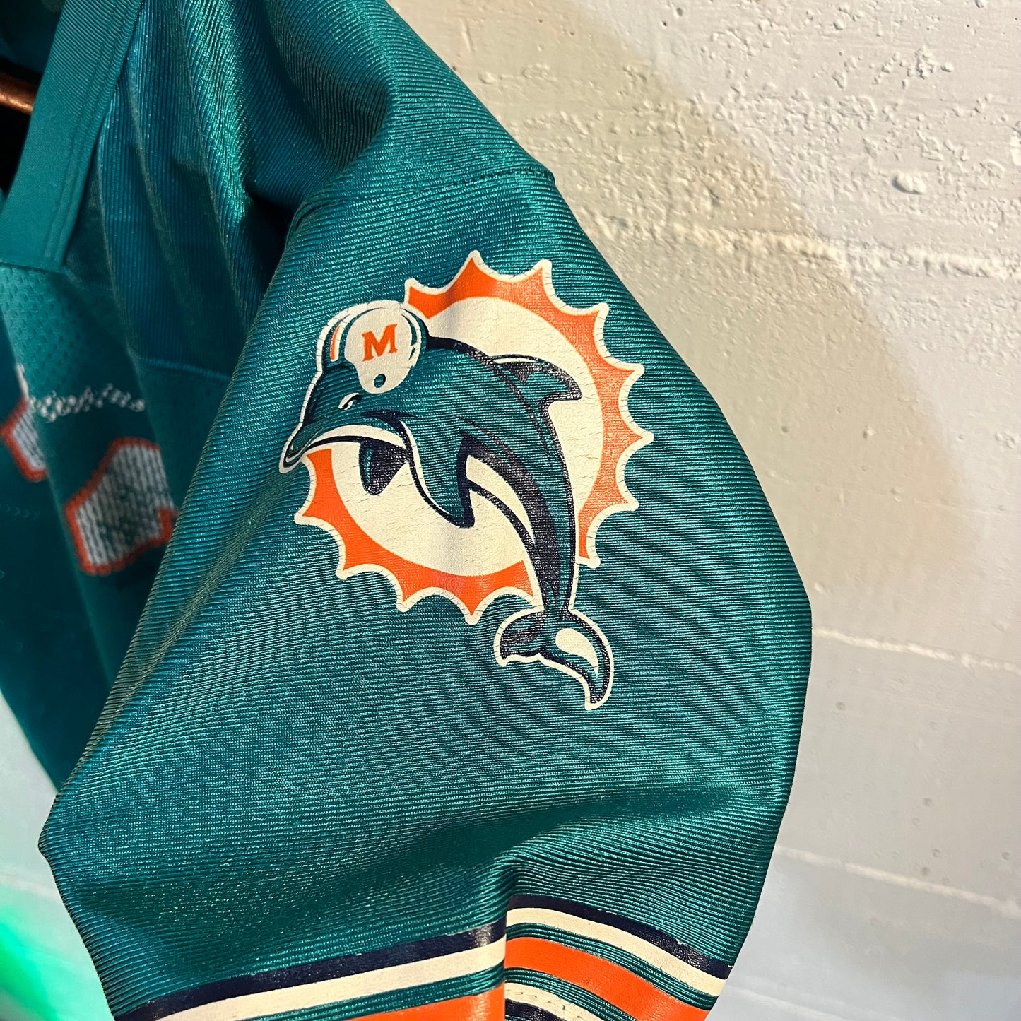 Vintage Logo Athletic Miami Dolphins ‘Marino #13’ Mesh Football Jersey - Size Medium - Teal/Orange/White