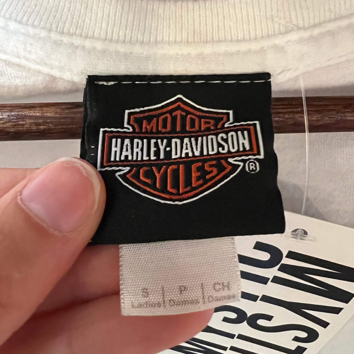 Vintage 2000’s Harley Davidson ‘Grand Turk’ Baby Tee - Size Small - White/Multi