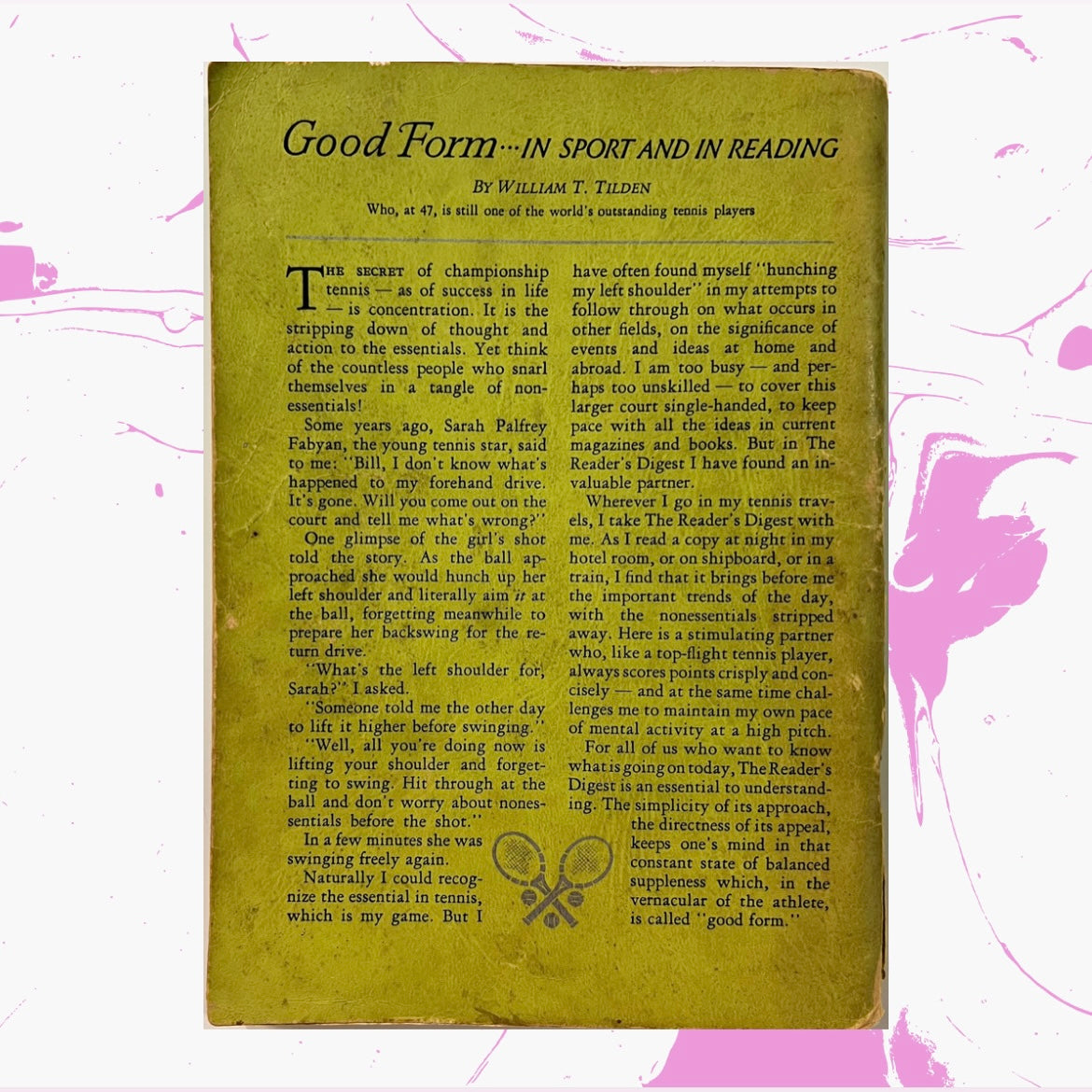 Vintage 1940's Readers Digest Magazine - Vol. 36 No. 218 - Green/Silver/Black
