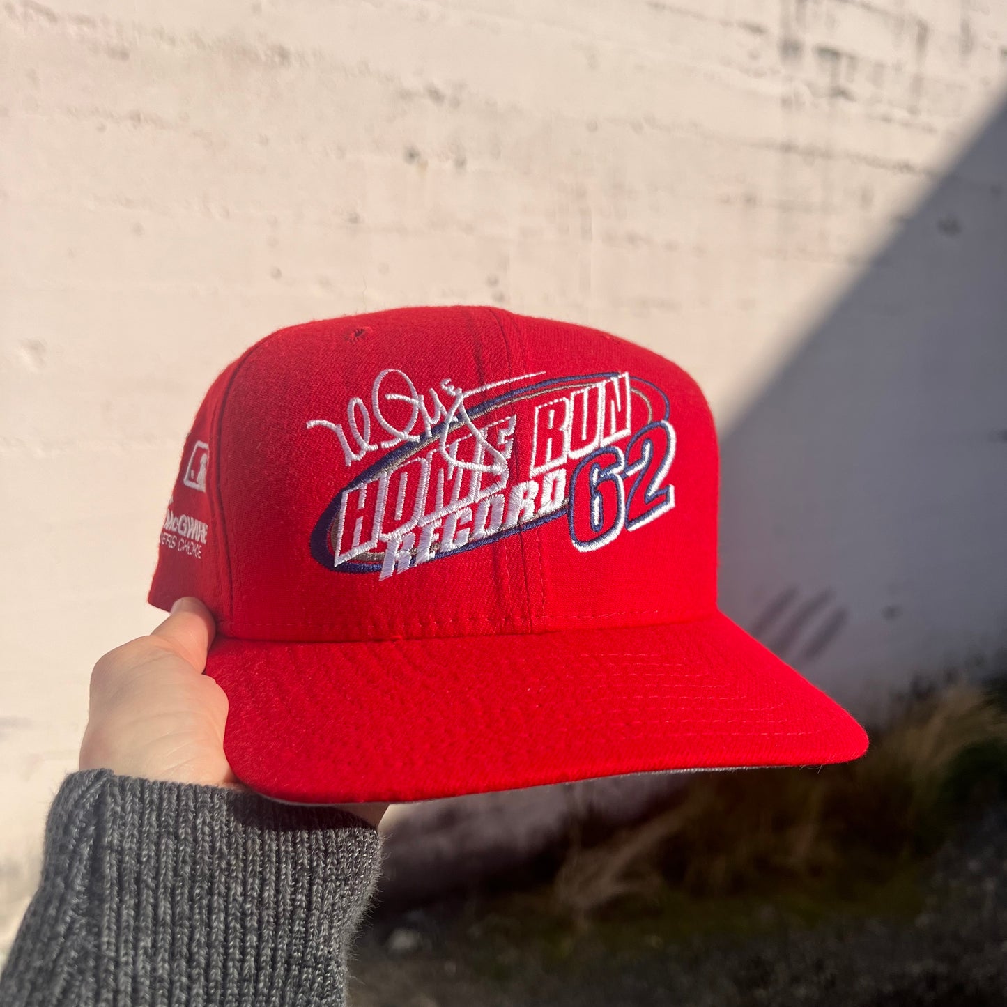 Vintage 1998 New Era St. Louis Cardinals Mark McGuire 62nd Home Run Record Snapback Hat - O/S - Made In USA