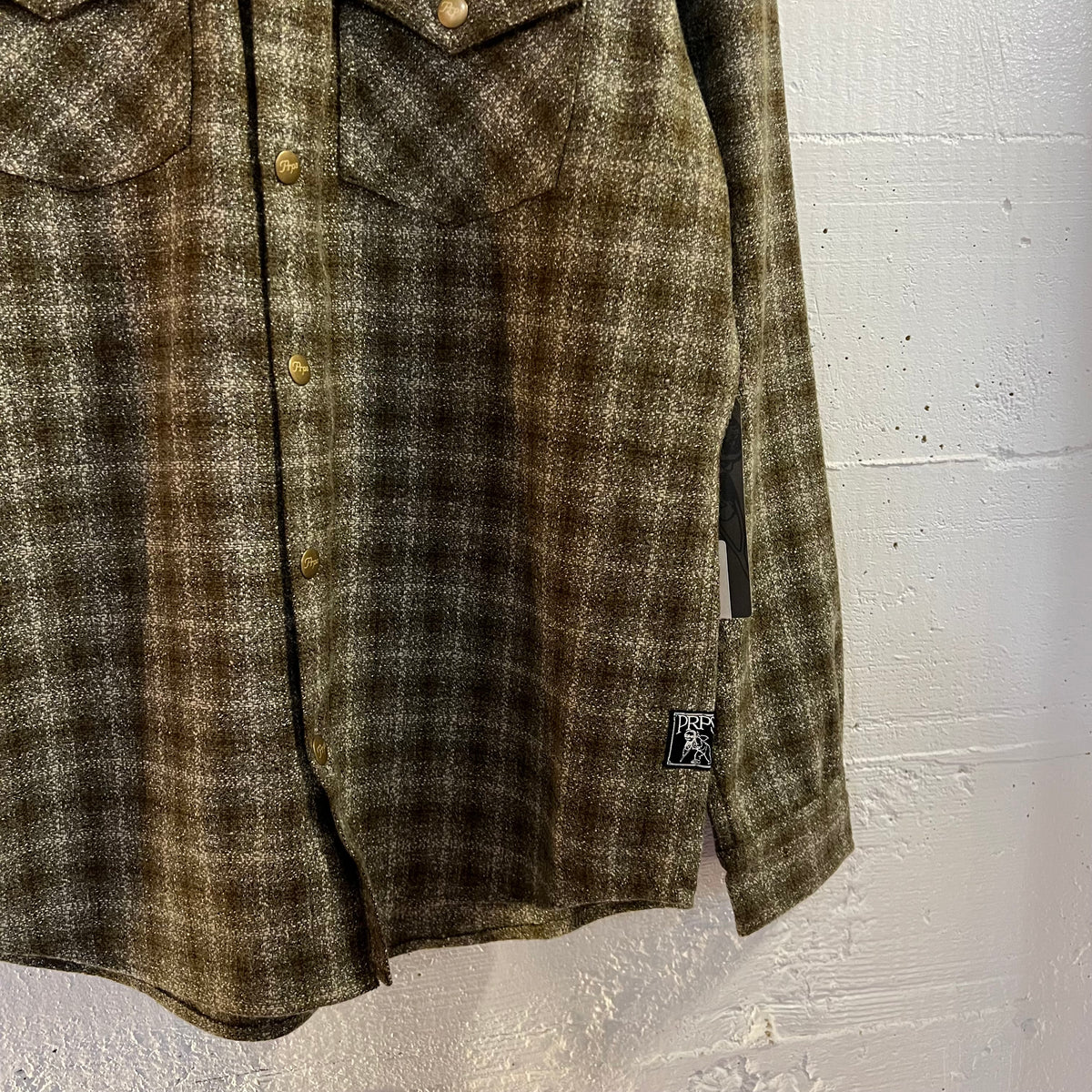 *New* Prps Blend Western Snap Long Sleeve Shirt - Size Medium - Olive