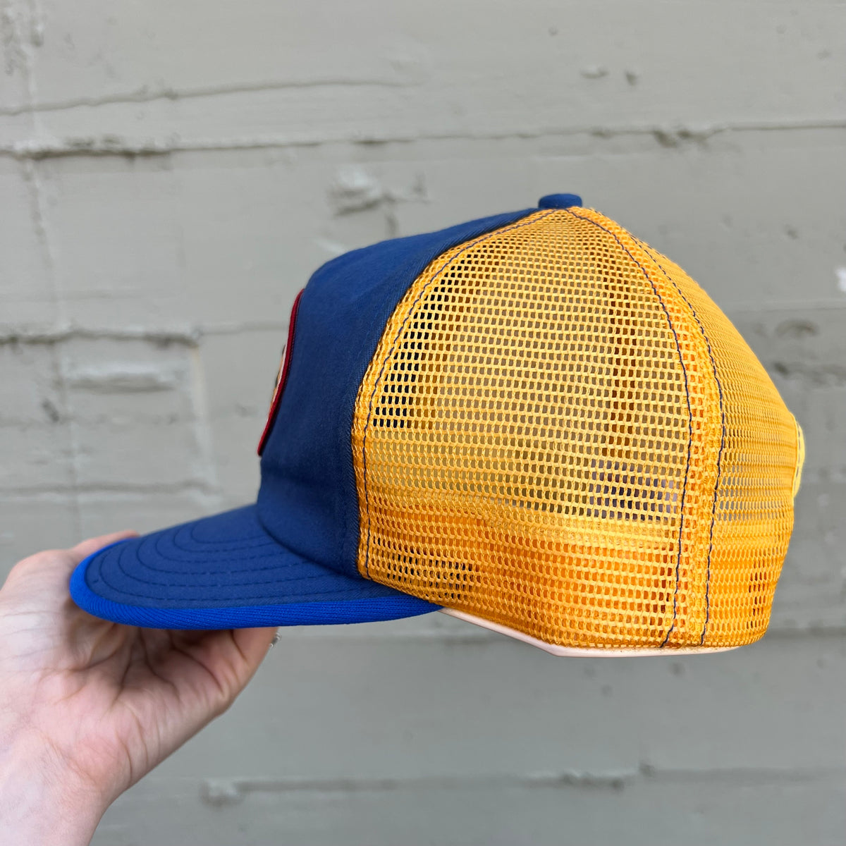 Vintage 1970's 2-Tone NC+ Union Made Mesh Trucker Cap - O/S - Made In USA