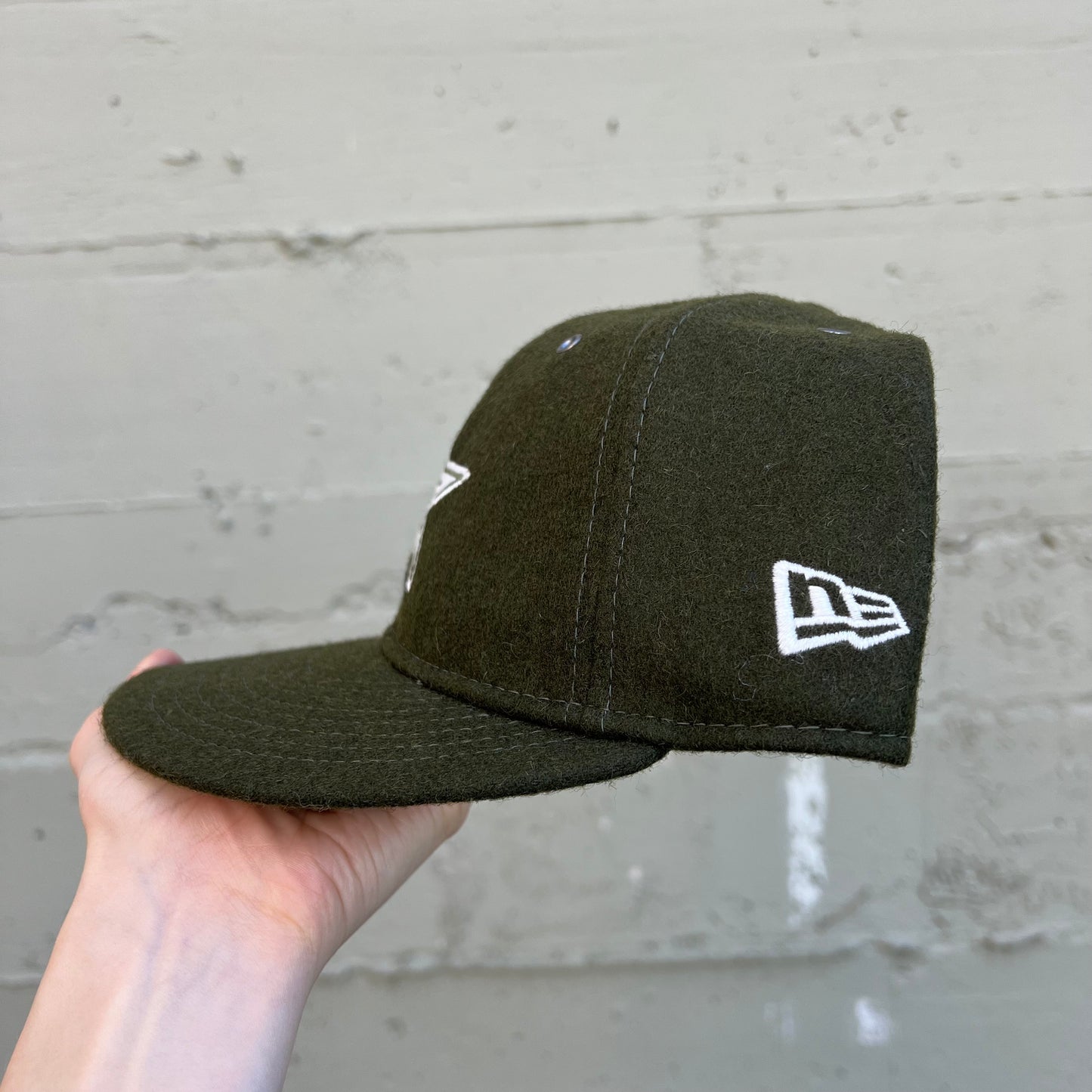 *New* New Era Houston Astros Cooperstown Collection Wool 59Fifty Retro Crown Fitted Ball Cap - 7-3/4 - Olive/White