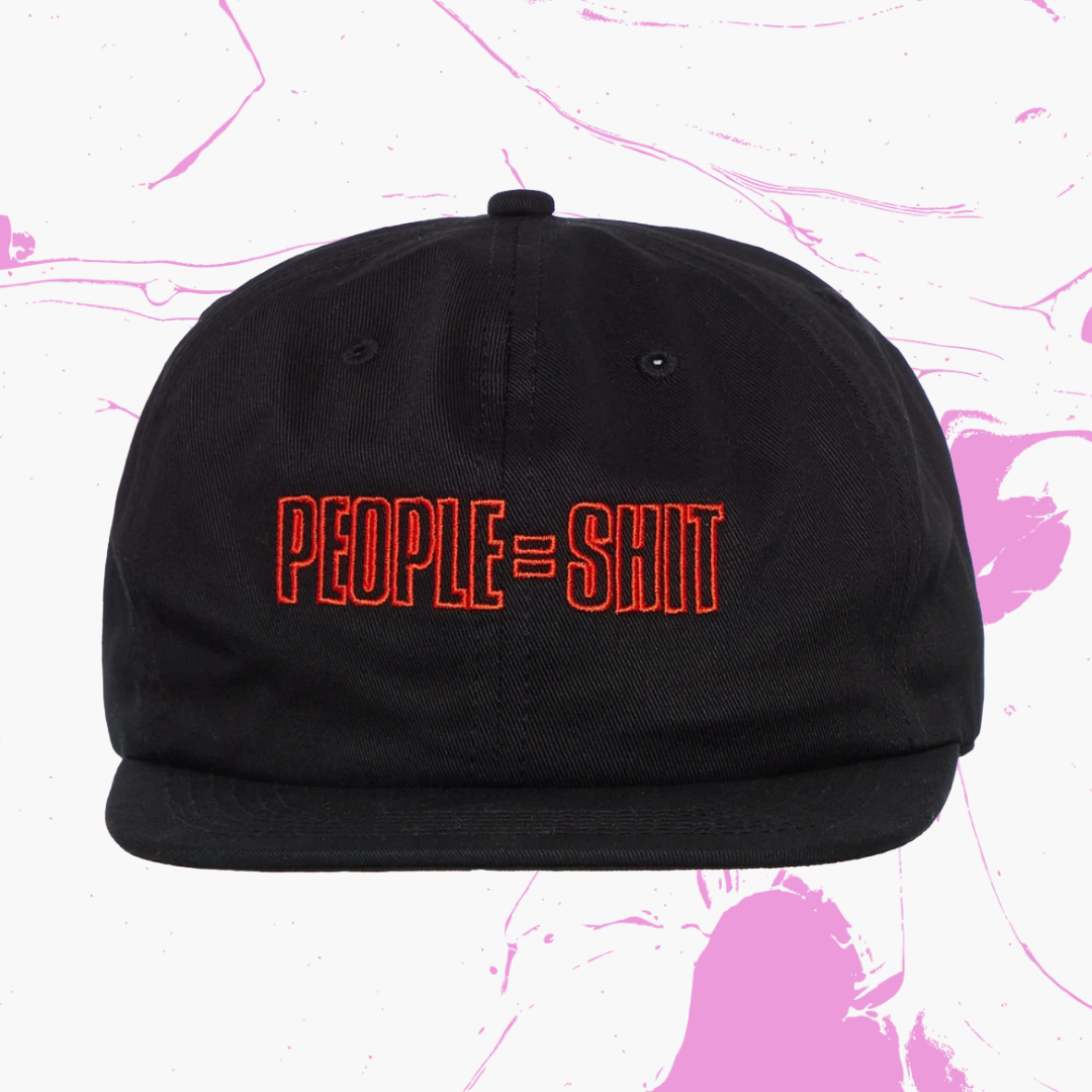 *New* Pleasures x Slipknot 'People' Embroidered Snapback Hat - O/S - Black/Red