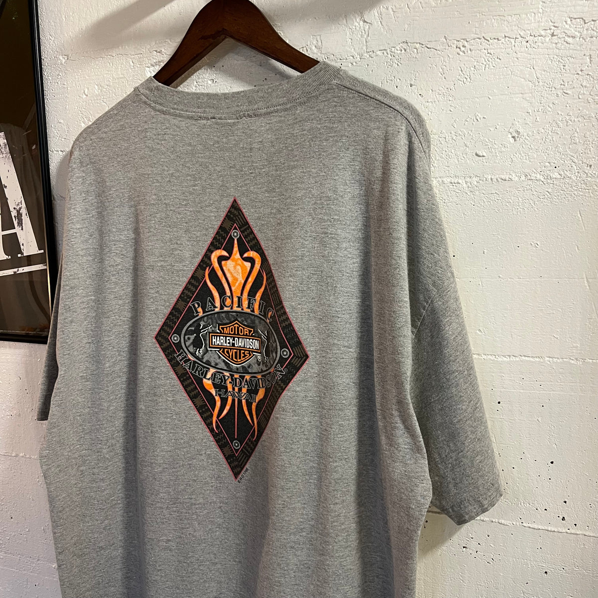 Vintage 1996 Harley Davidson Pacific Maui Hawaii T-Shirt - Size 2XL - Made In USA - Heather Grey