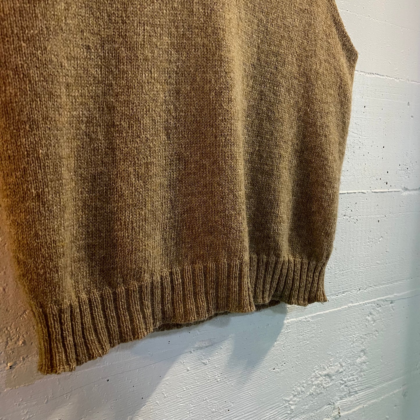 Vintage 80’s Puritan Thermax Knit Wool Blend Sweater Vest - Size Large - Made In USA - Tan