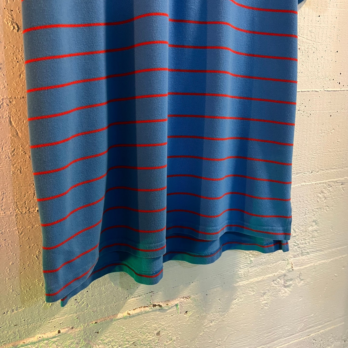 Vintage 2000's Nike Mini Swoosh Embroidered Striped Polo Shirt - Size XL - Silver Tag - Blue/Red