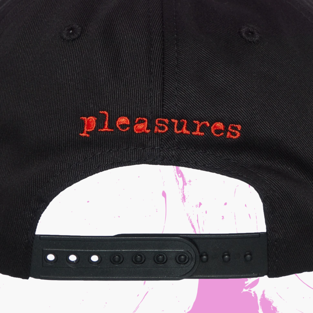 *New* Pleasures x Slipknot 'People' Embroidered Snapback Hat - O/S - Black/Red