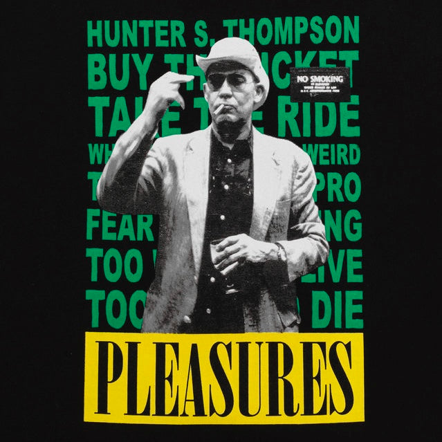 *NEW* Pleasures x Hunter S. Thompson 'No Smoking' T-Shirt - Size Small - Black/Green
