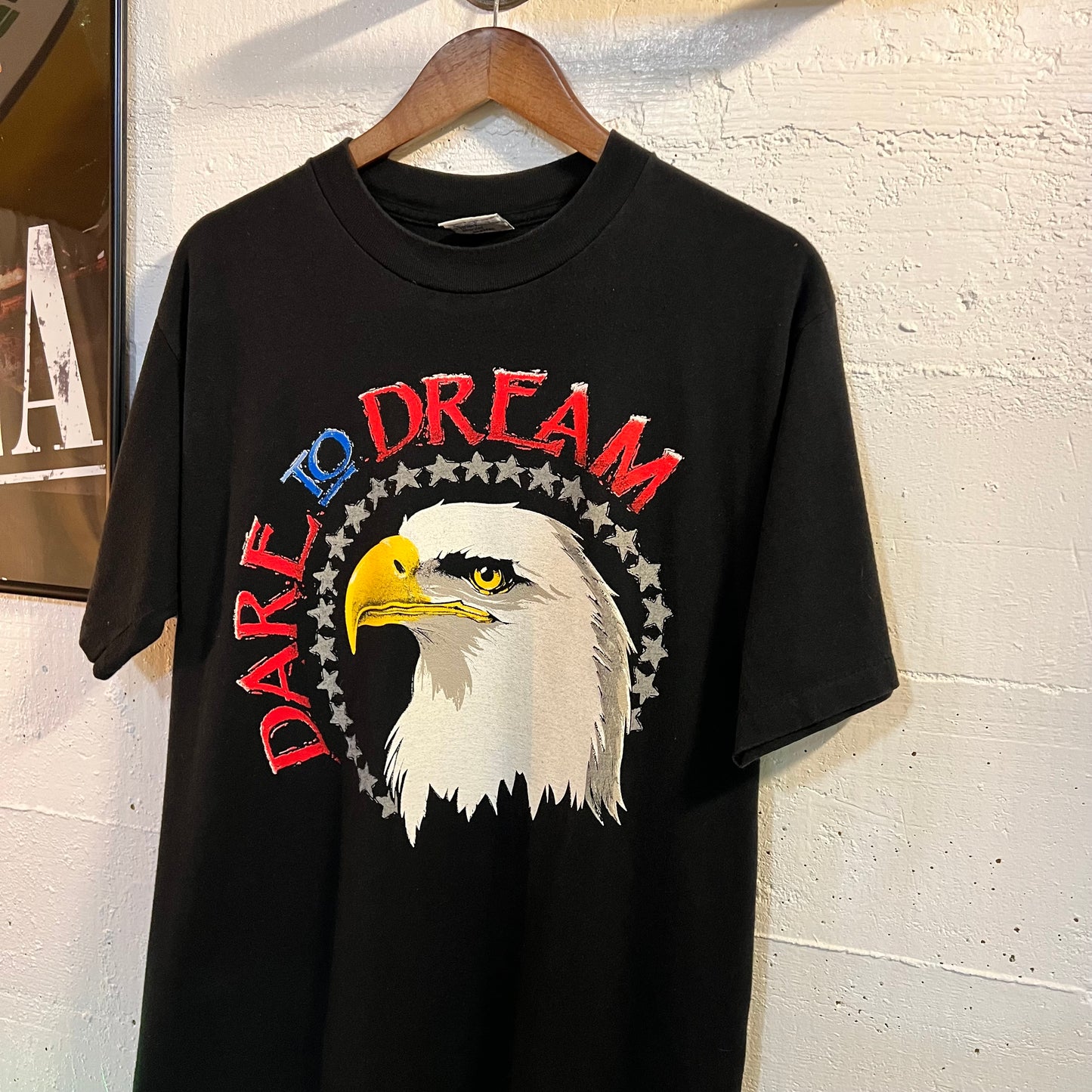 Vintage Greg Coen Motor Company 'Dare To Dream' Eagle Springfield, OR Single Stitch T-Shirt - Size Large - Made In USA - Black/Multicolor
