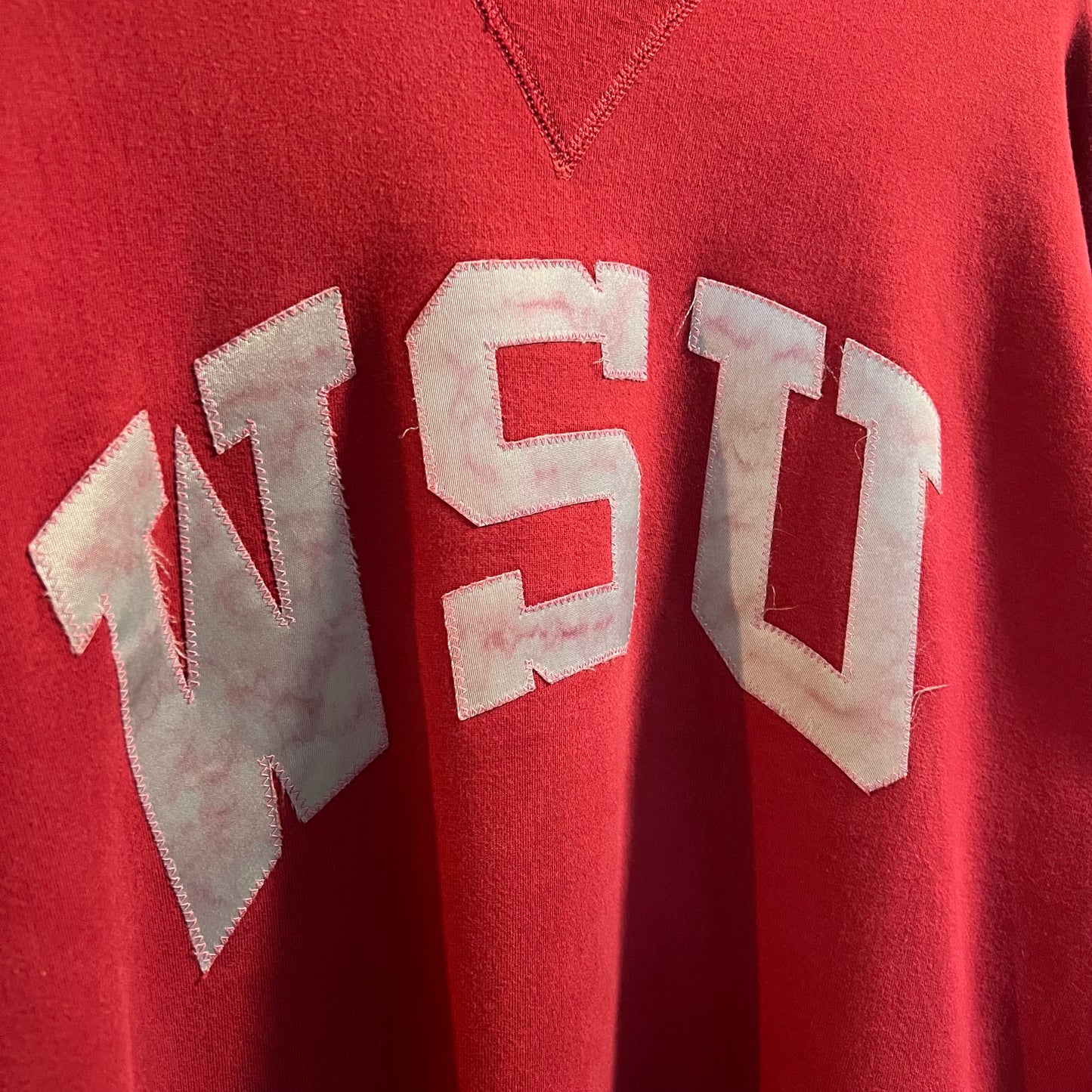 Vintage Russell Pro Cotton WSU Heavyweight Crewneck Sweatshirt - Size 2XL - Made In USA - Red/Grey