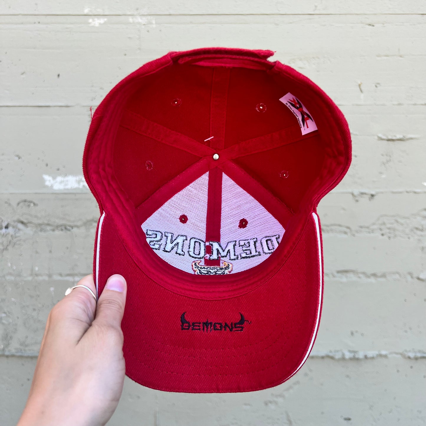 Vintage Embroidered San Francisco Demons Dead Stock Baseball Hat - One Size Fits All - Red