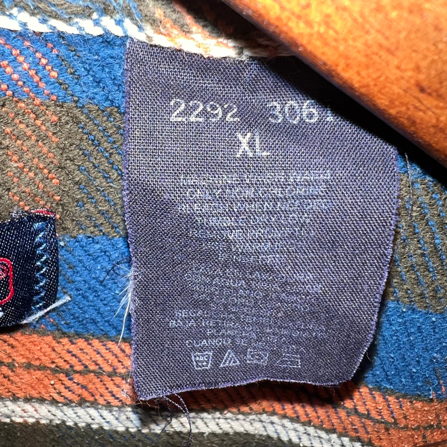 Vintage 90’s Five Brother Heavyweight Plaid Flannel Button Up Shirt - Size XL - Blue/Orange/Brown/White