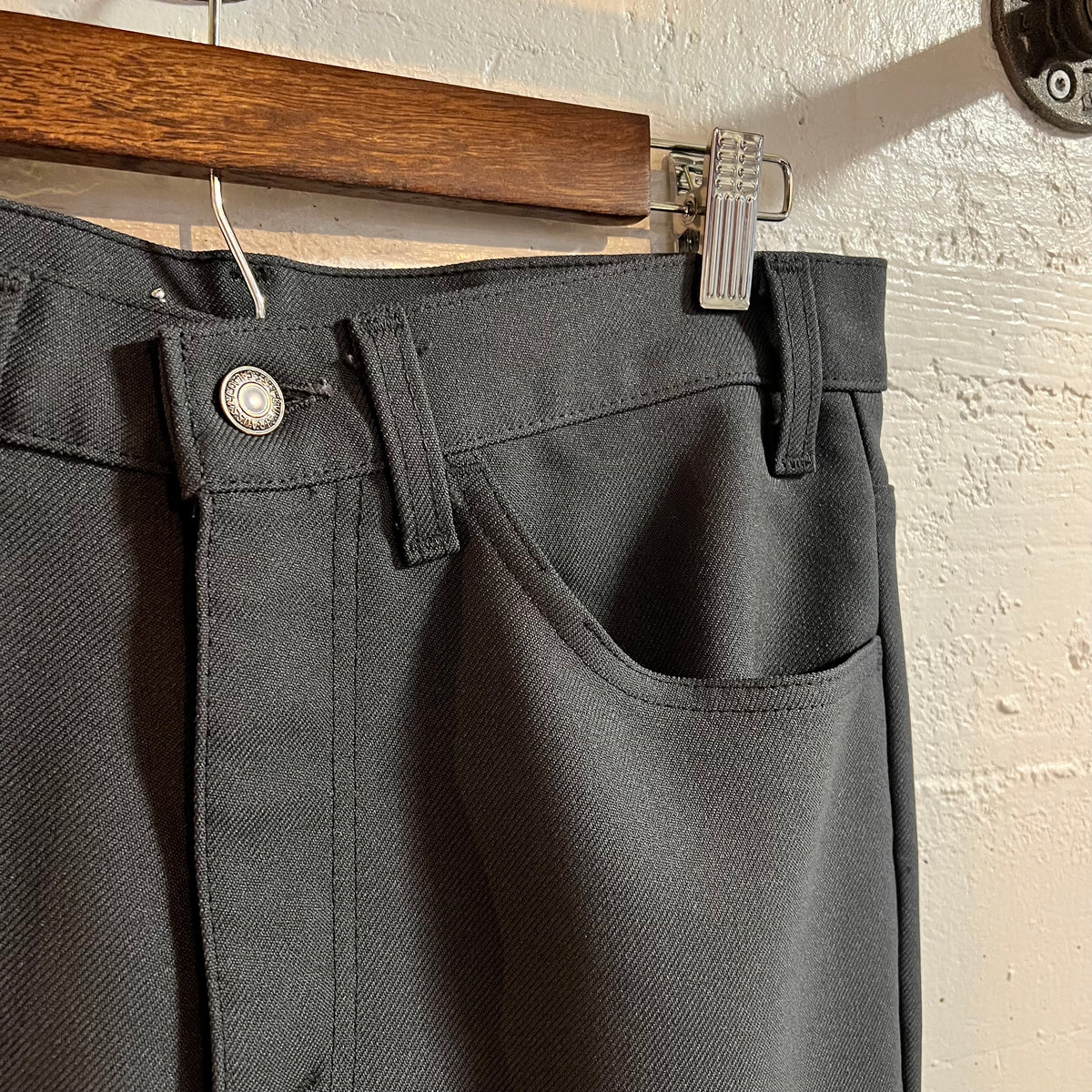 True Vintage Levi's 517 Sta-Prest Boot Cut Pleated Pants - Size 30" x 30" - Made In USA - Charcoal Gray - Talon Zipper