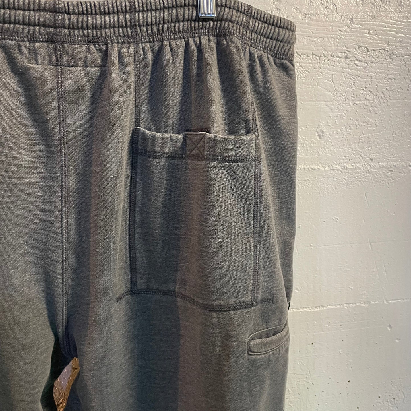 Vintage 2000's Baggy Loose Fit Distressed Side Stripe Sweatpants - Size Large - Charcoal Gray/Black