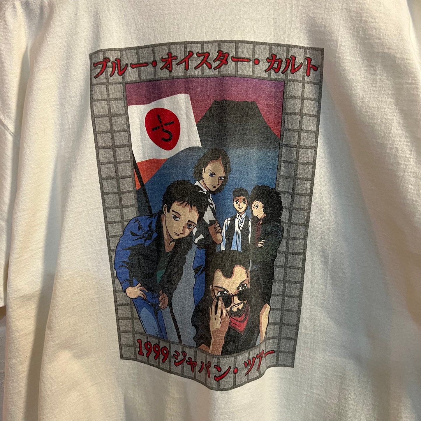 Vintage Blue Oyster Cult 1999 Japan Tour Anime T-Shirt - Size XXL - White - Extremely Rare