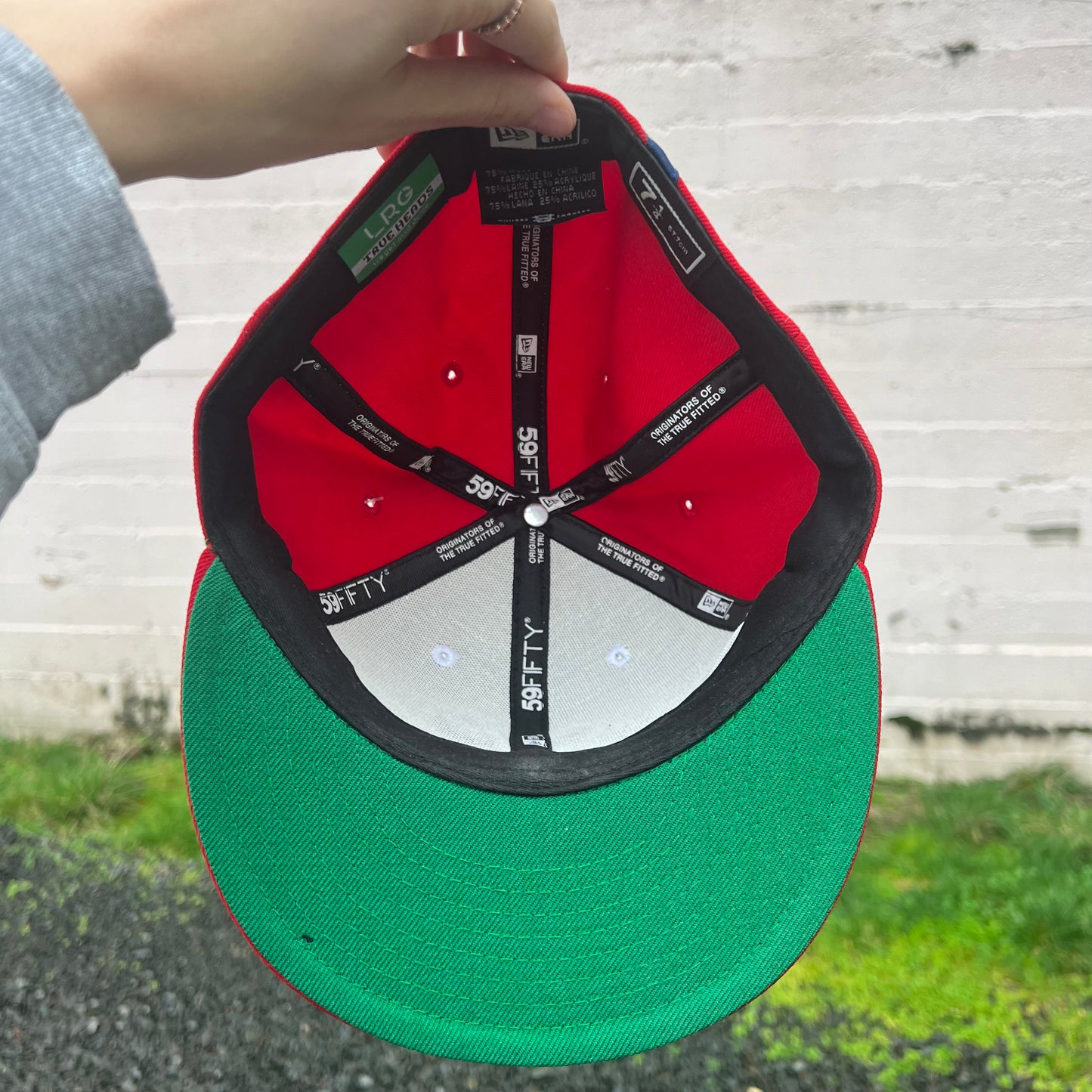 Vintage Y2K LRG New Era 59Fifty Fitted Hat - Size 7 1/4 - Red/White