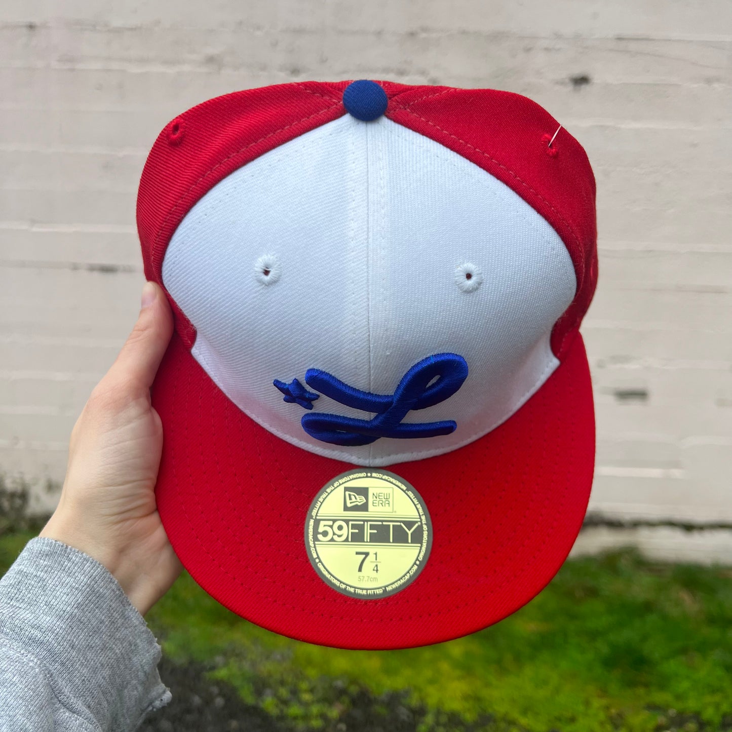 Vintage Y2K LRG New Era 59Fifty Fitted Hat - Size 7 1/4 - Red/White