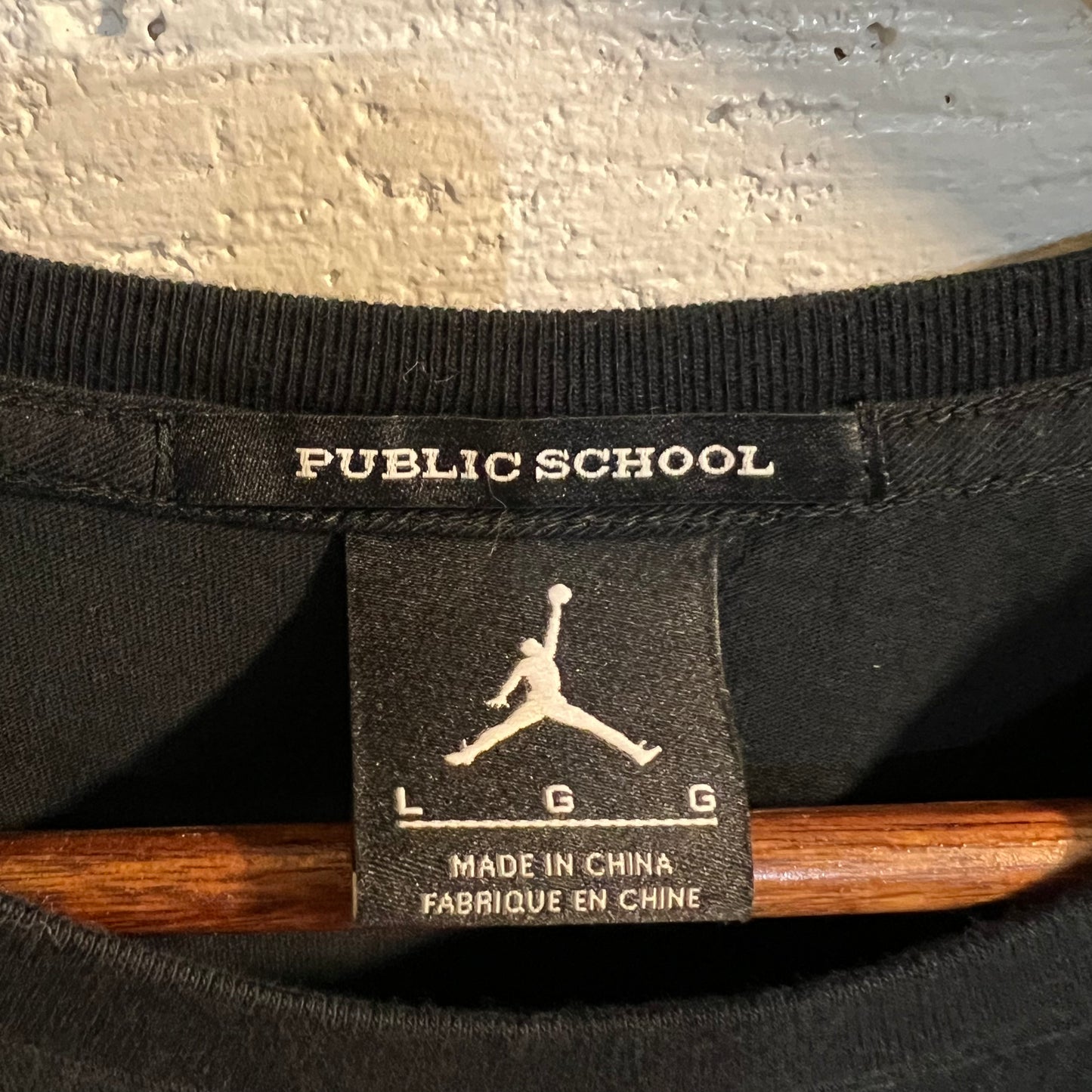 *Pre-Owned* Jordan X Public School New York PSNY T-Shirt - Size Large - Black