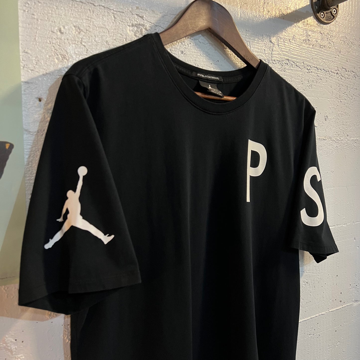 *Pre-Owned* Jordan X Public School New York PSNY T-Shirt - Size Large - Black