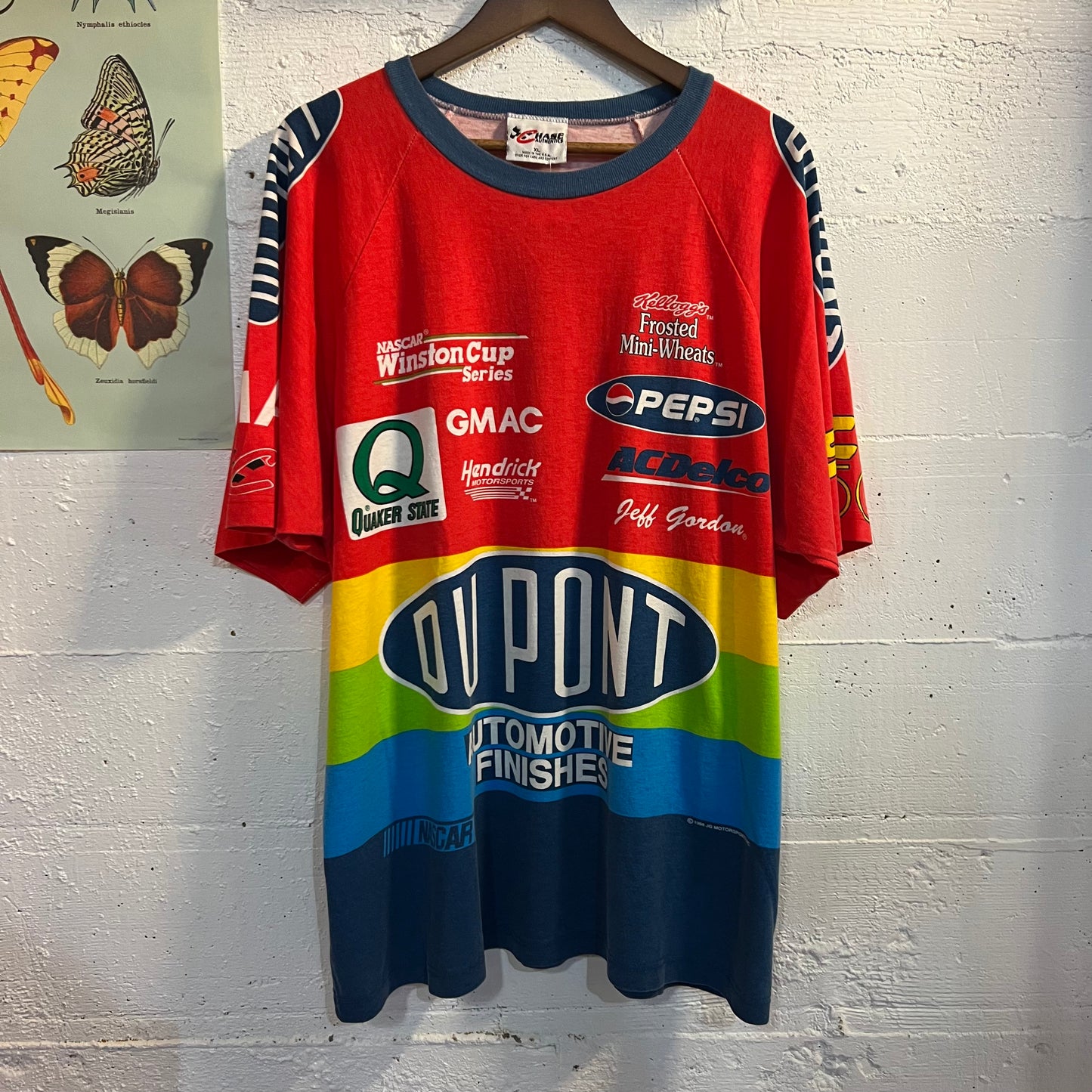 Vintage 1998 AOP Jeff Gordon Nascar T-Shirt - Size XL - Made In USA