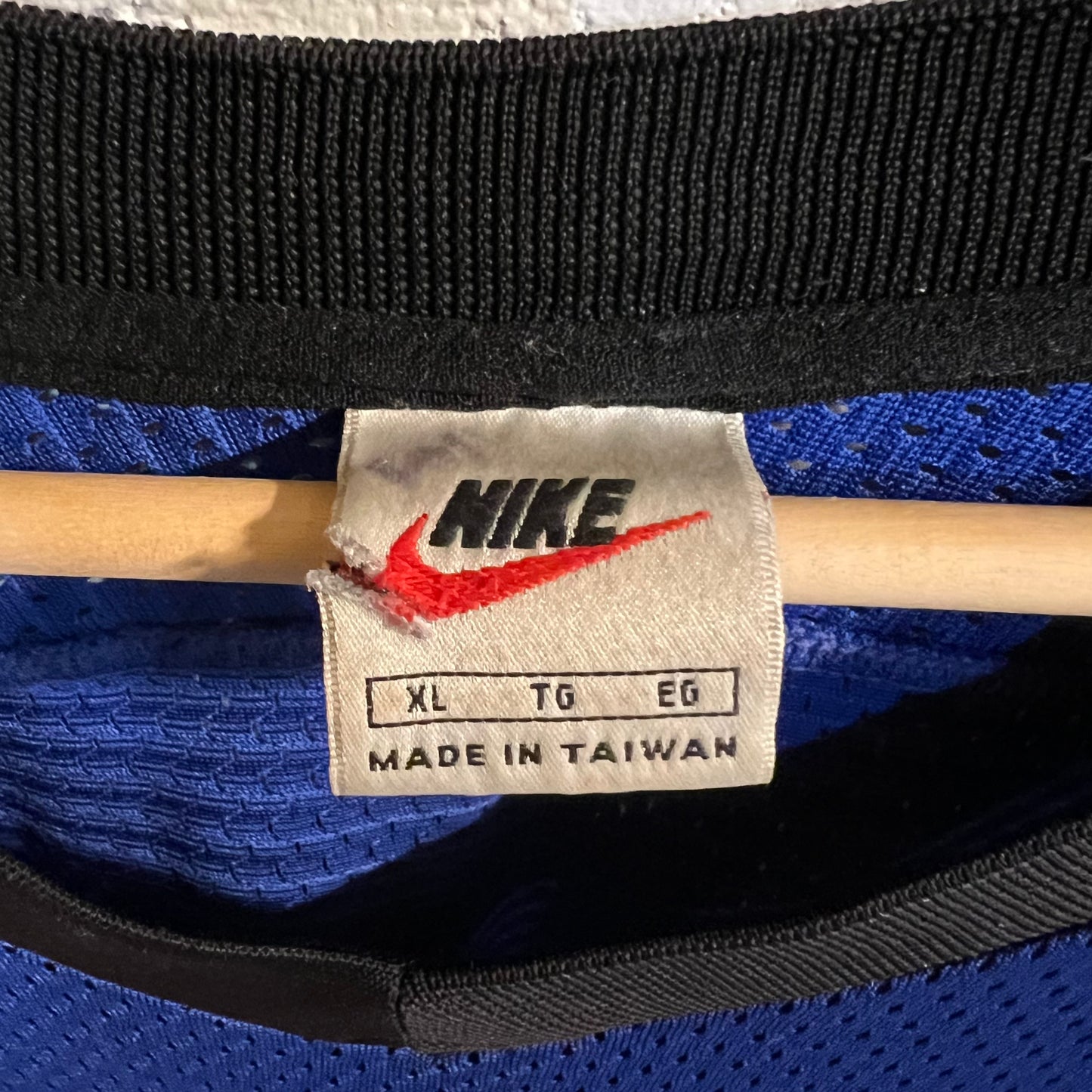 Vintage 90's Nike Fit Mesh Jersey - Size XL - Blue/Black