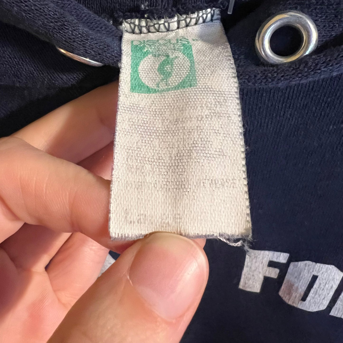 Vintage USAF Discus Athletic Raglan Hoodie Made In USA Size Large