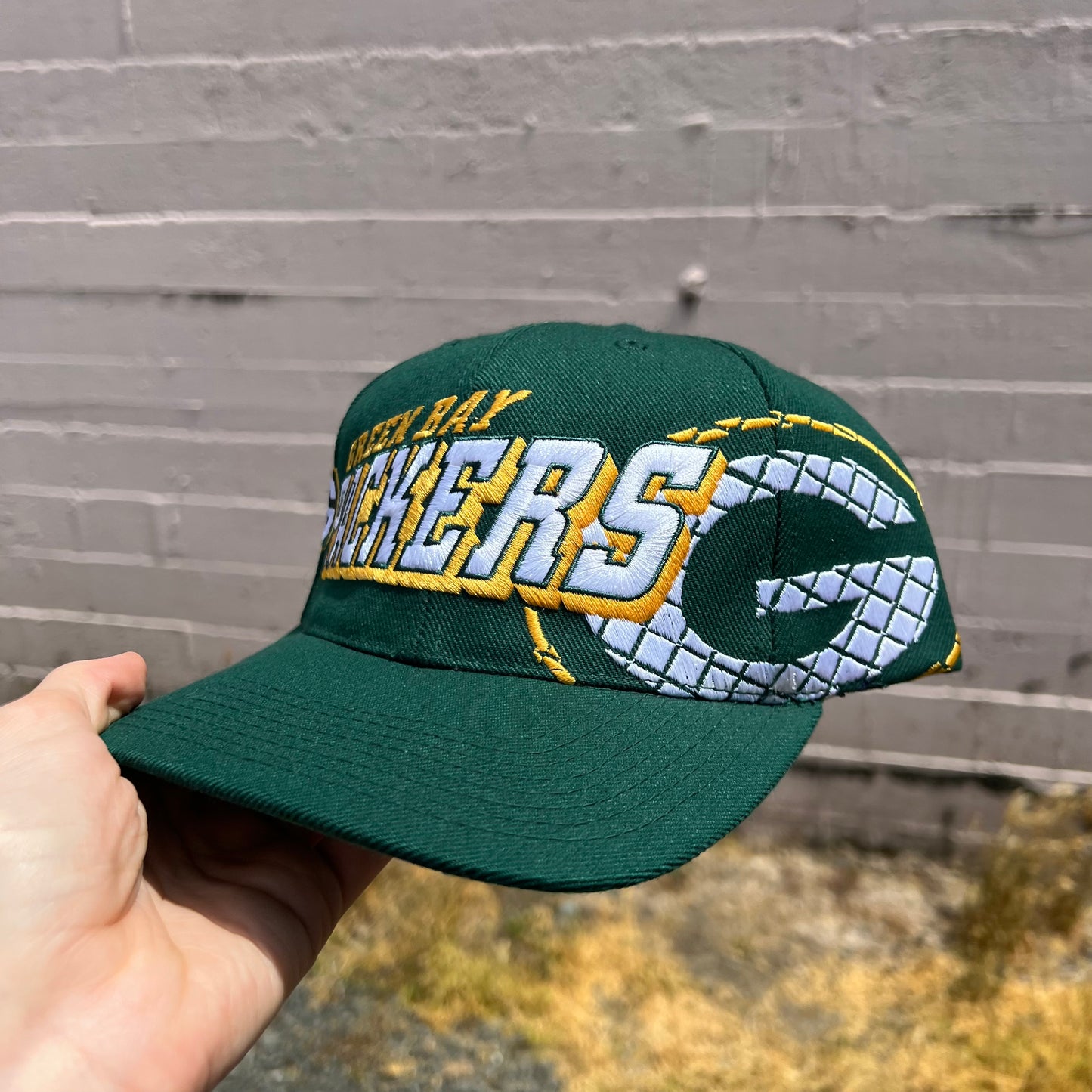 Vintage 90's Green Bay Packers Sports Specialties Shadow Snapback Hat OSFA