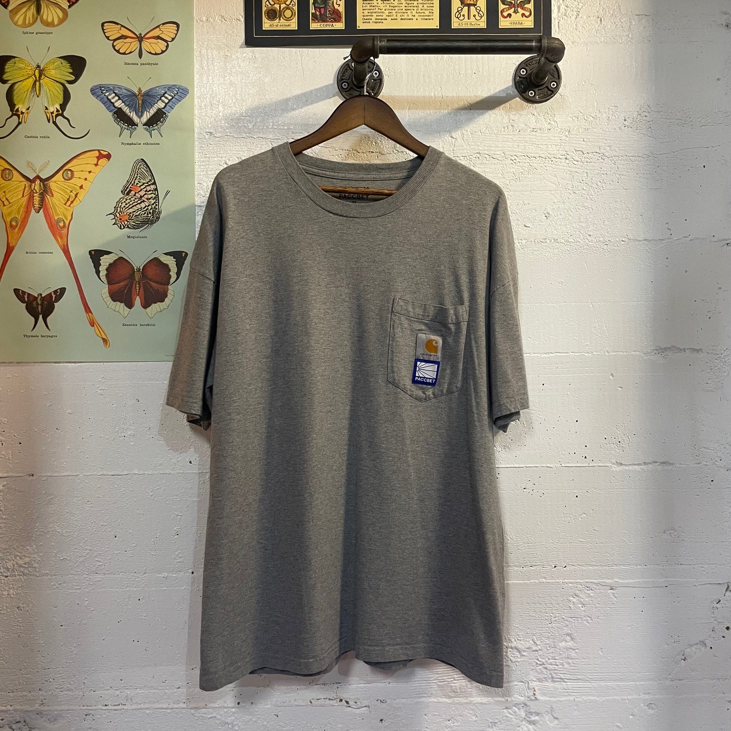 Carhartt WIP X Paccbet Pocket T-Shirt - Size XL - Grey - 2018