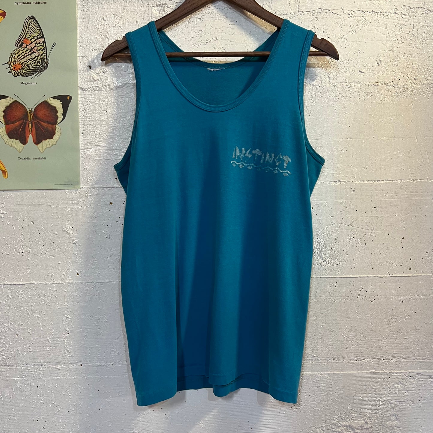 Vintage 90's Instinct Surf Tank Top - Size Medium - Blue