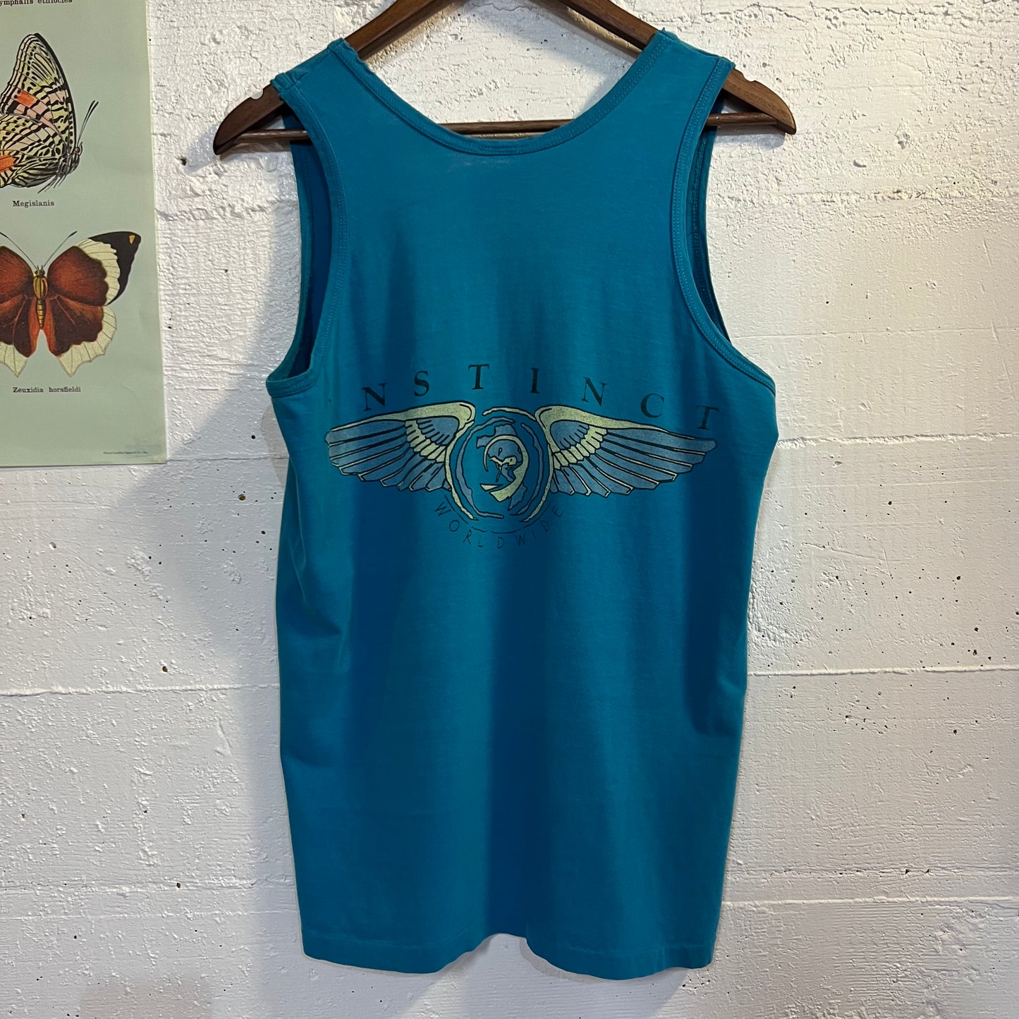 Vintage 90's Instinct Surf Tank Top - Size Medium - Blue